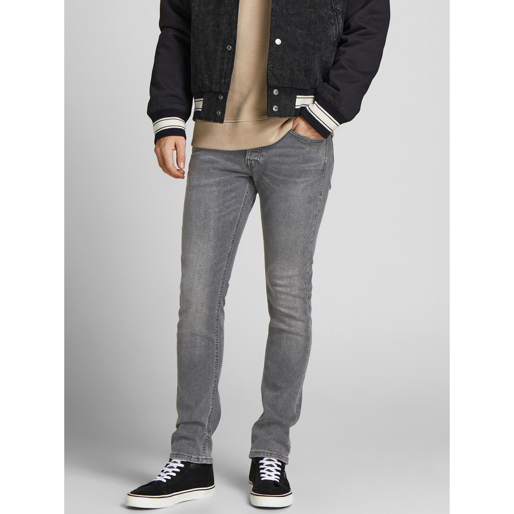 Jack&Jones Farmer Glenn 12184474 Szürke Slim Fit - Pepit.hu