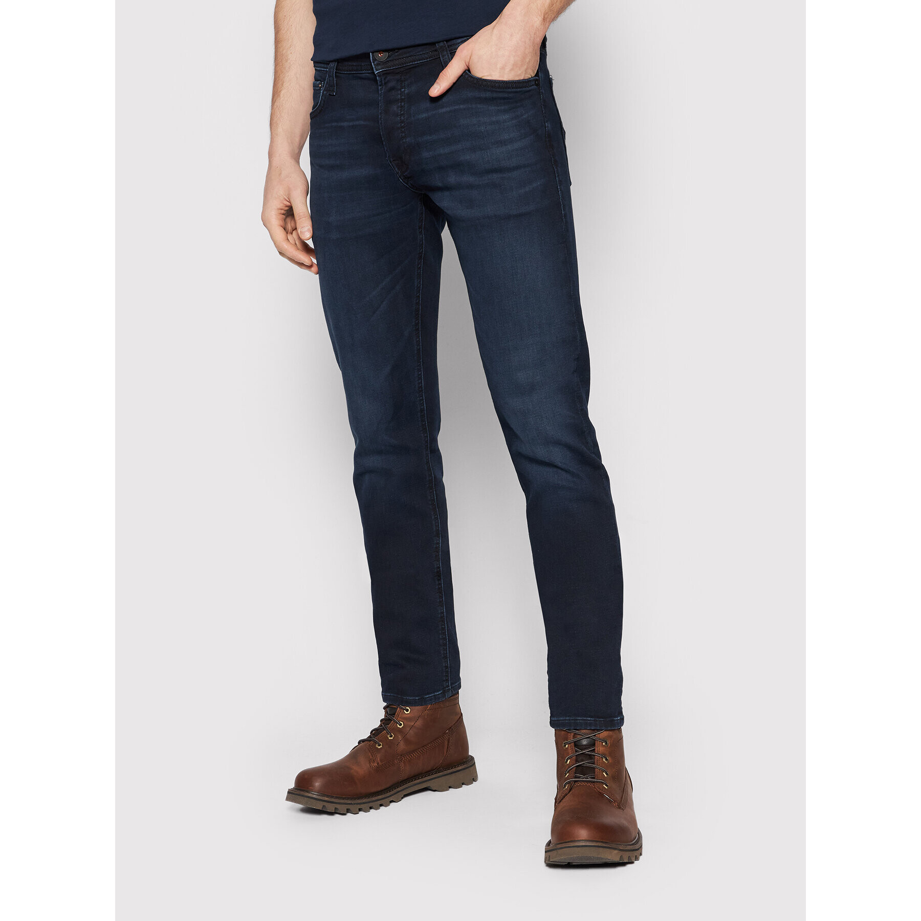 Jack&Jones Farmer Glenn 12190946 Sötétkék Slim Fit - Pepit.hu