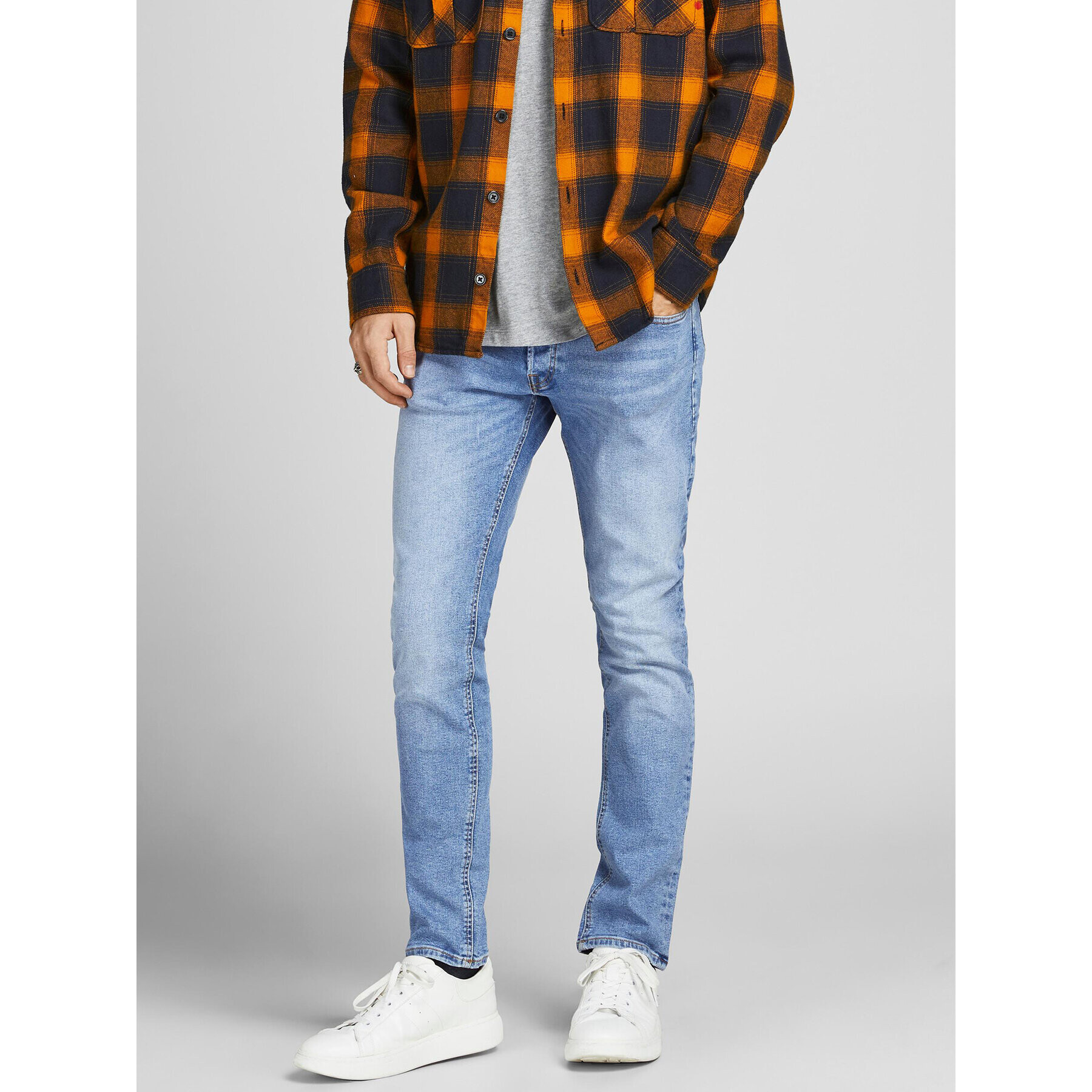 Jack&Jones Farmer Glenn 12203510 Kék Slim Fit - Pepit.hu