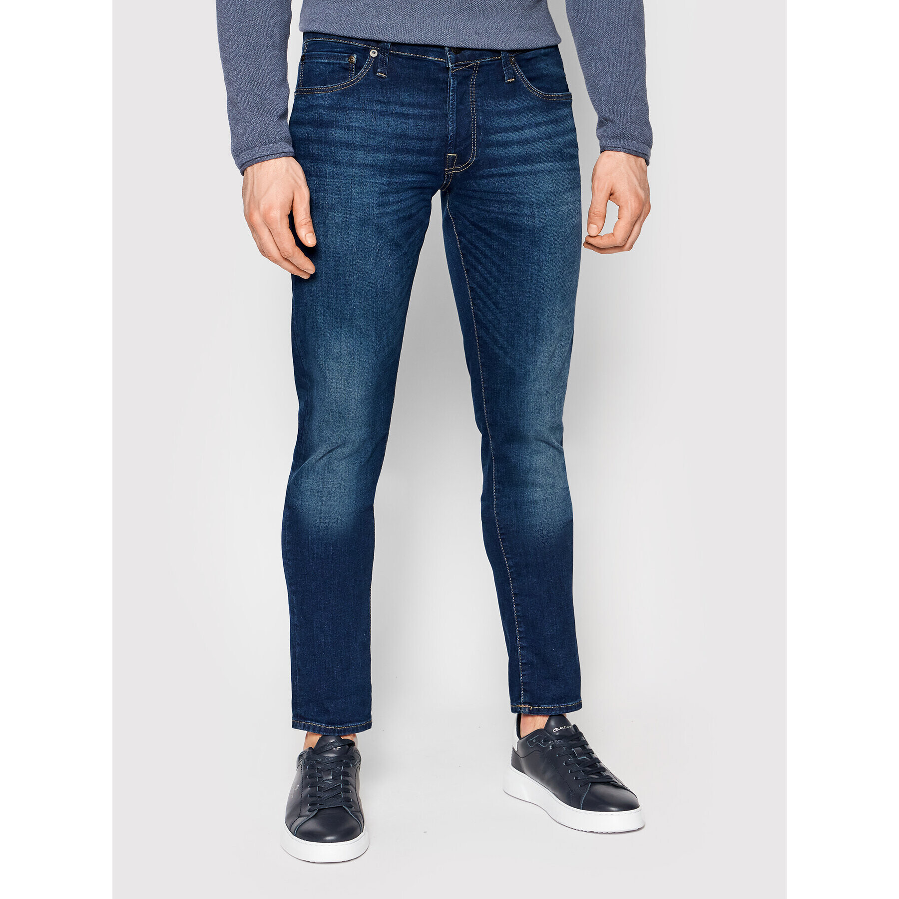 Jack&Jones Farmer Glenn 12204335 Sötétkék Slim Fit - Pepit.hu