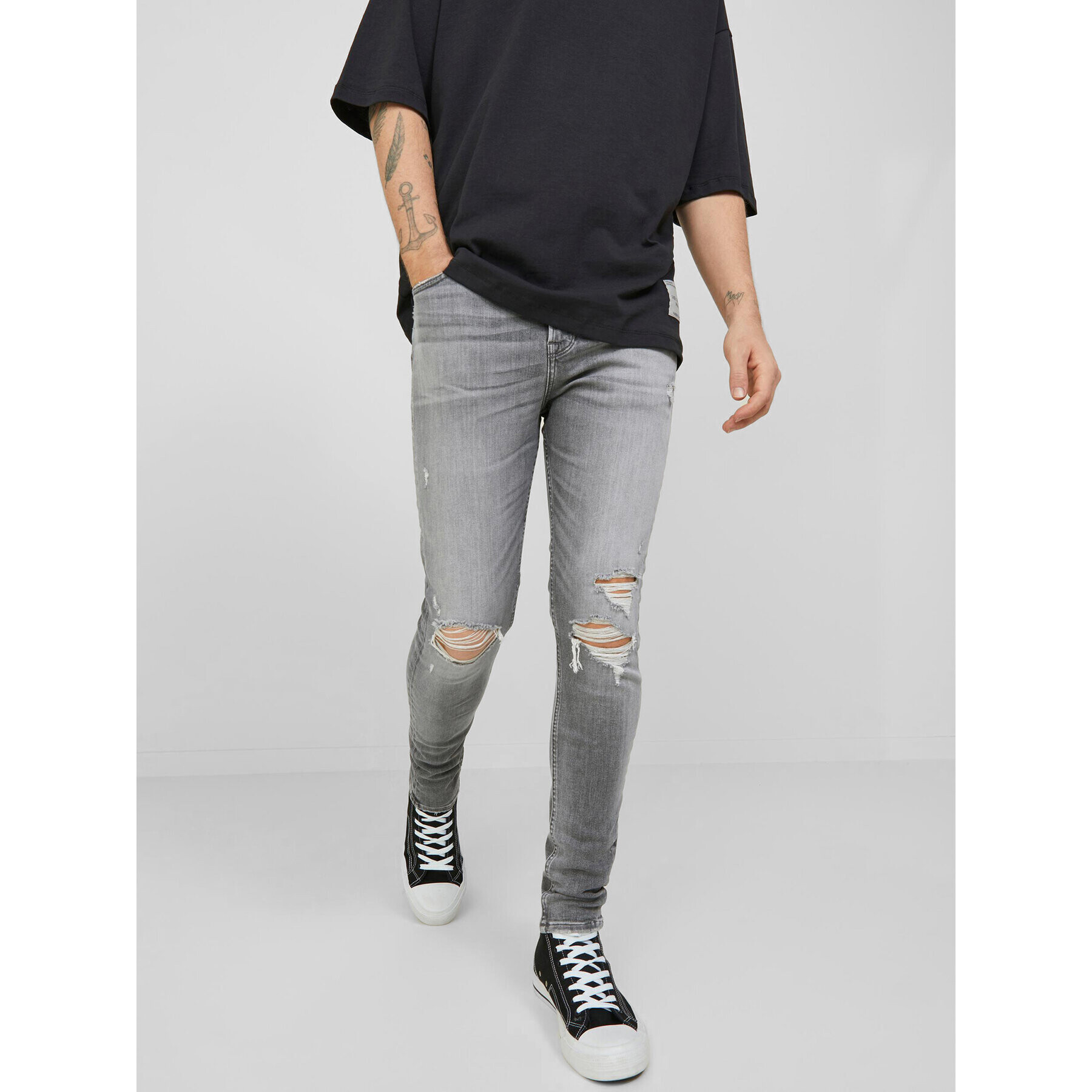 Jack&Jones Farmer Glenn 12209789 Szürke Slim Fit - Pepit.hu