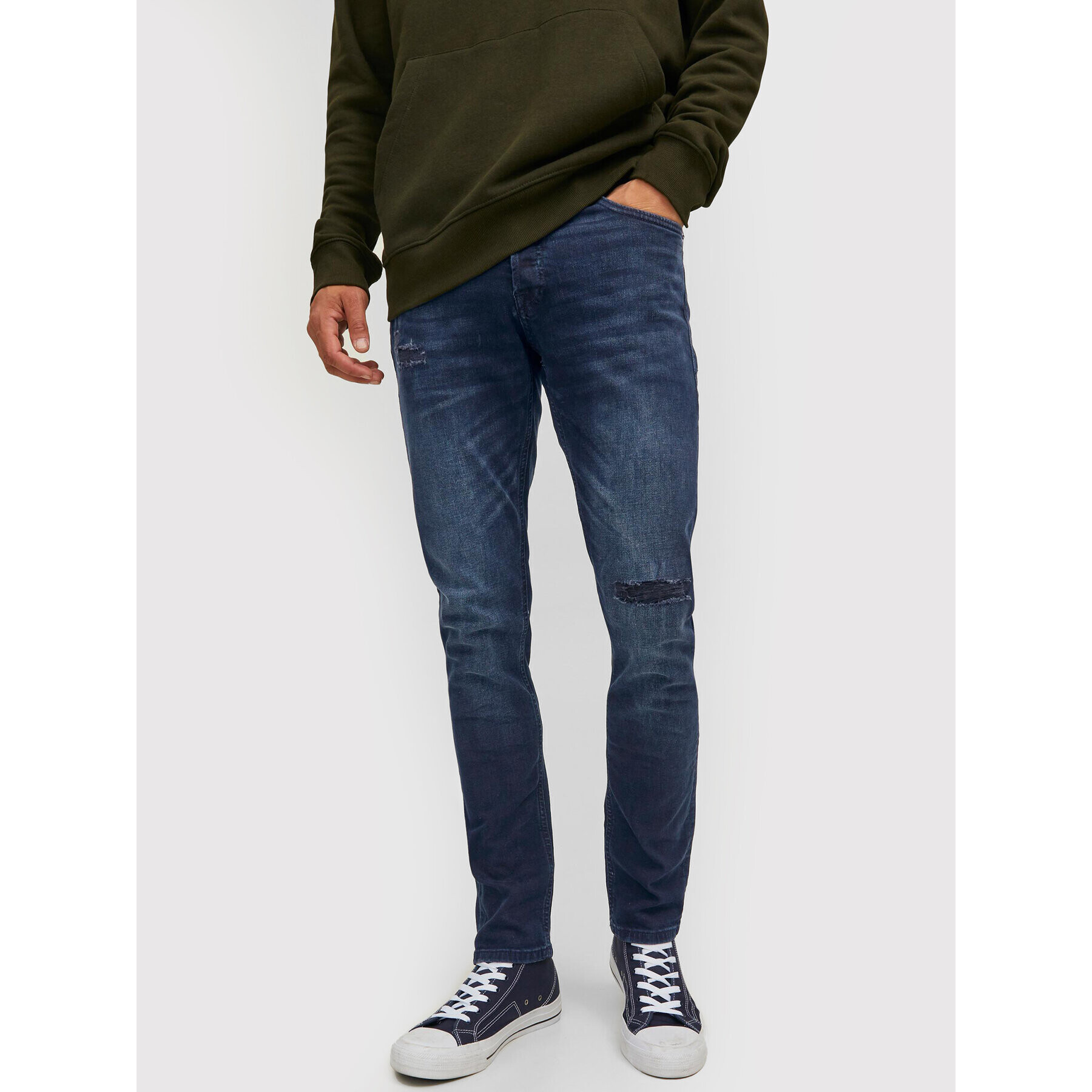 Jack&Jones Farmer Glenn 12212775 Sötétkék Slim Fit - Pepit.hu