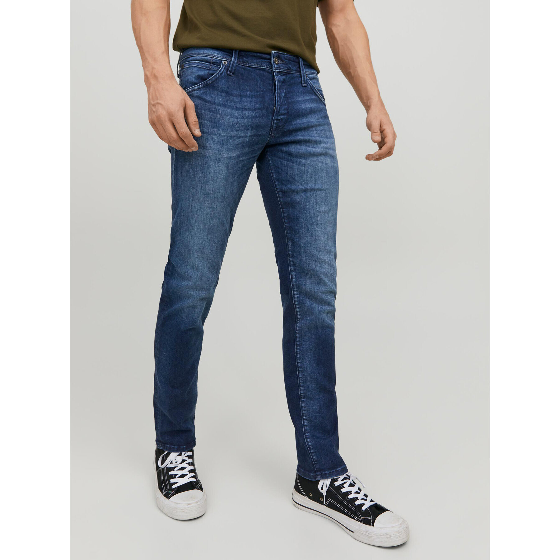 Jack&Jones Farmer Glenn 12214782 Sötétkék Slim Fit - Pepit.hu