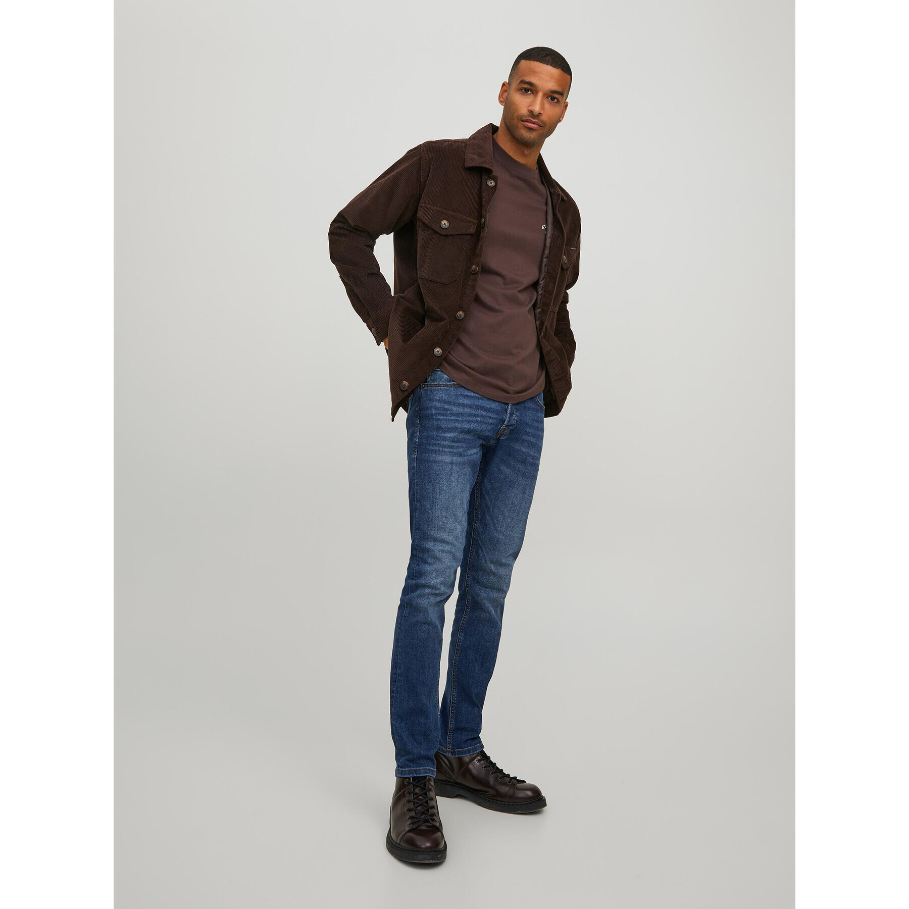 Jack&Jones Farmer Glenn 12223477 Sötétkék Slim Fit - Pepit.hu