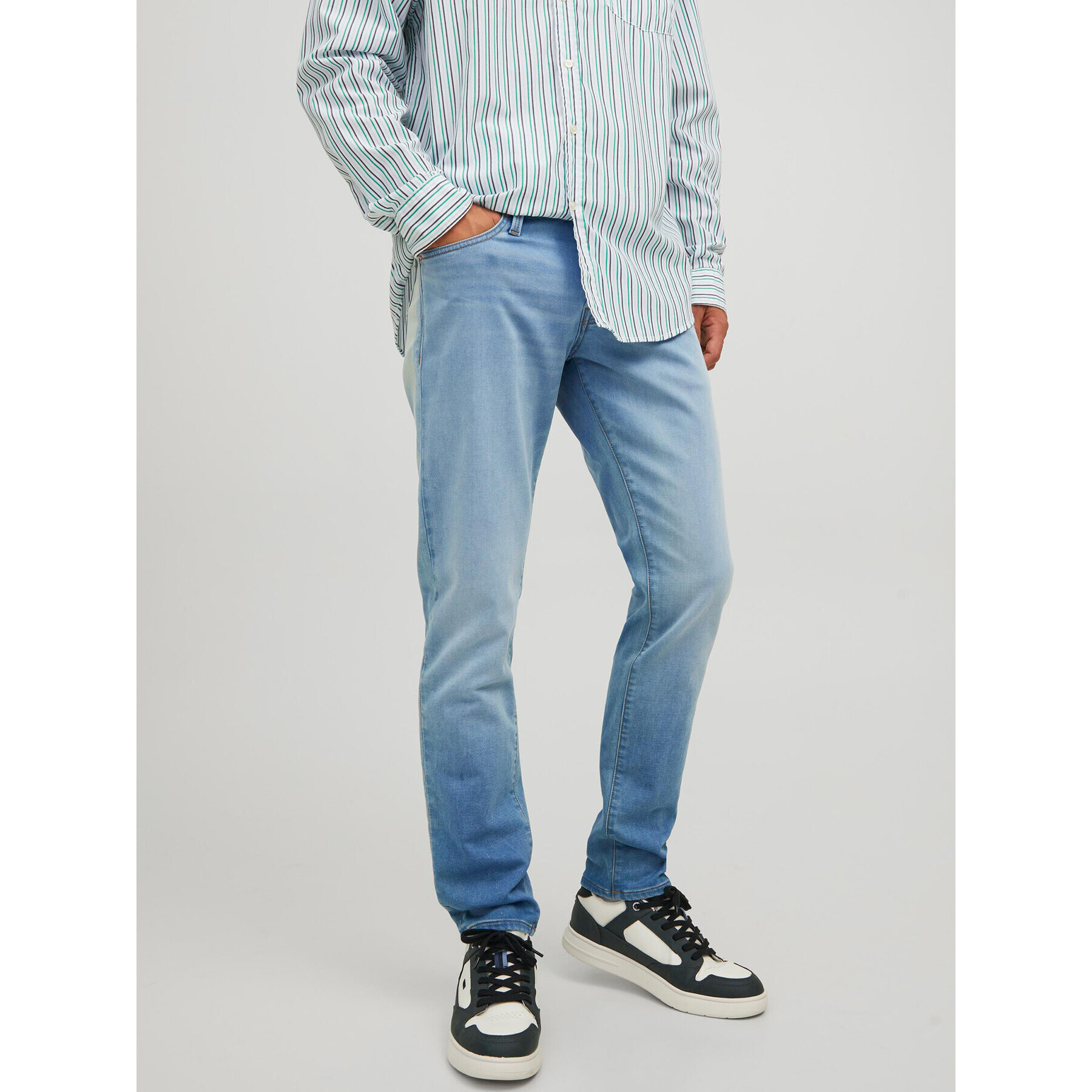 Jack&Jones Farmer Glenn 12224131 Kék Slim Fit - Pepit.hu