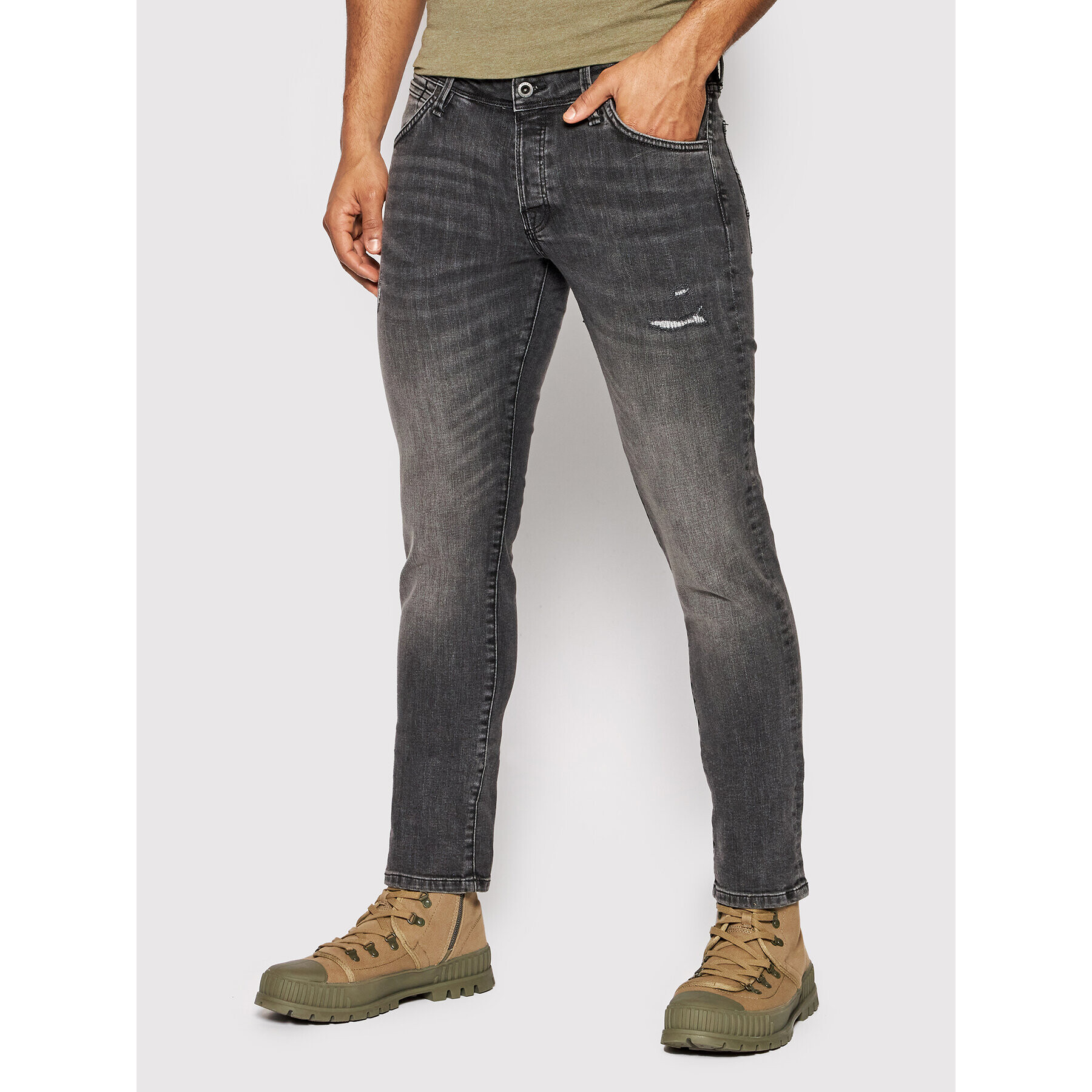 Jack&Jones Farmer Glenn Fox 12201709 Szürke Slim Fit - Pepit.hu