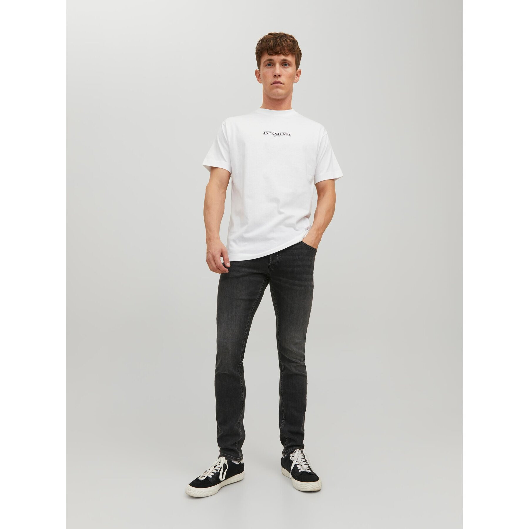 Jack&Jones Farmer Glenn Original 12227765 Fekete Slim Fit - Pepit.hu