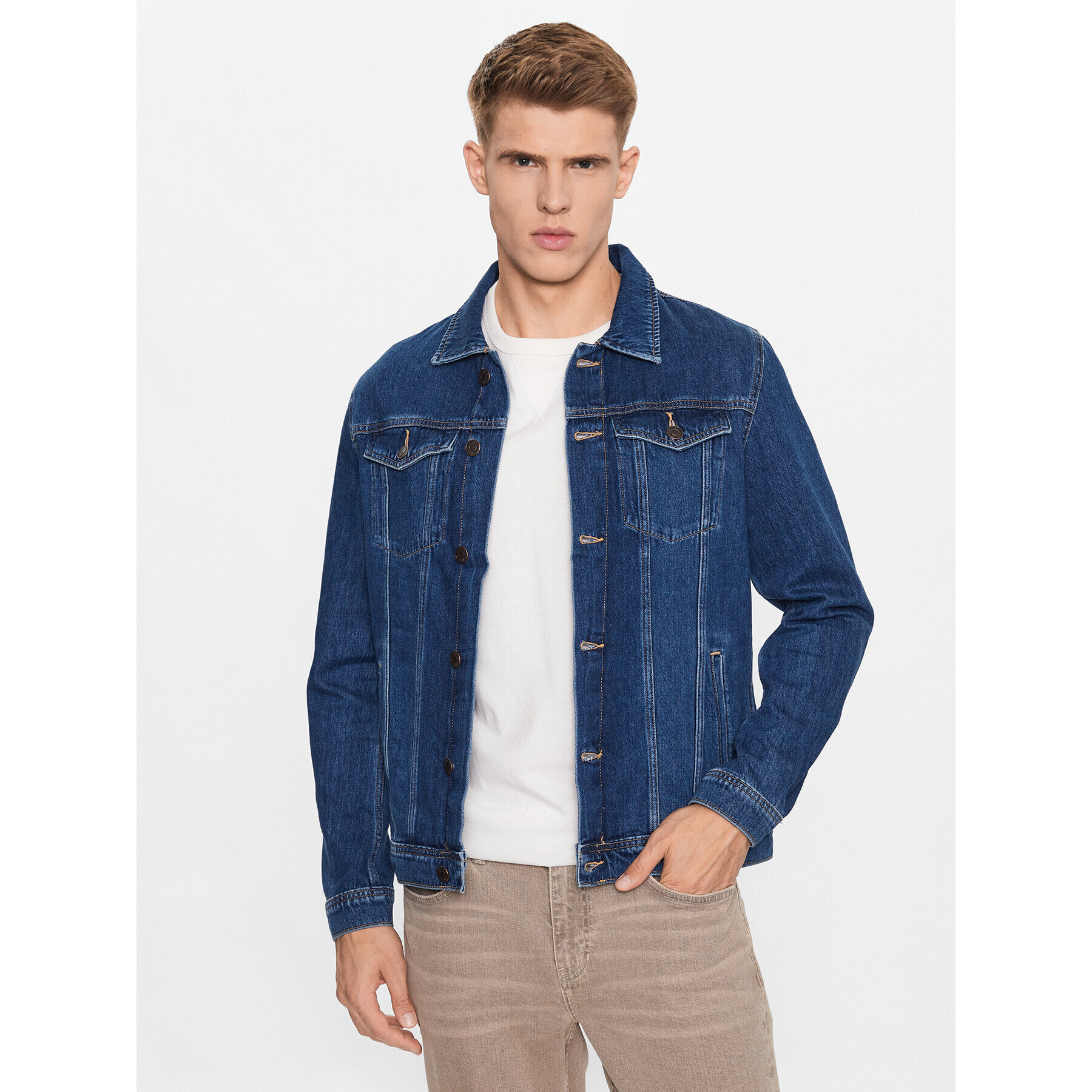 Jack&Jones Farmer kabát Jean 12237196 Sötétkék Regular Fit - Pepit.hu