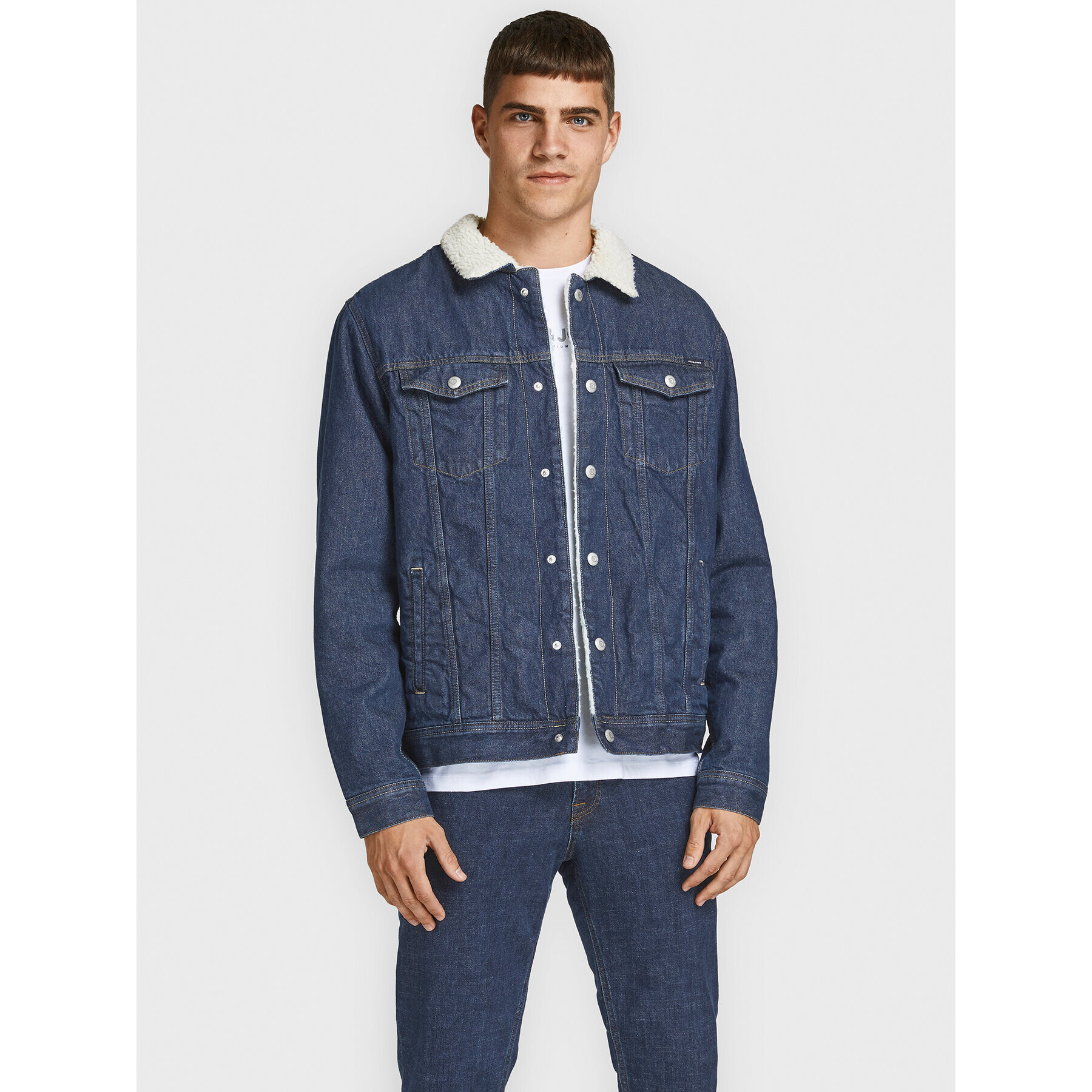 Jack&Jones Farmer kabát Jean 12181157 Sötétkék Regular Fit - Pepit.hu