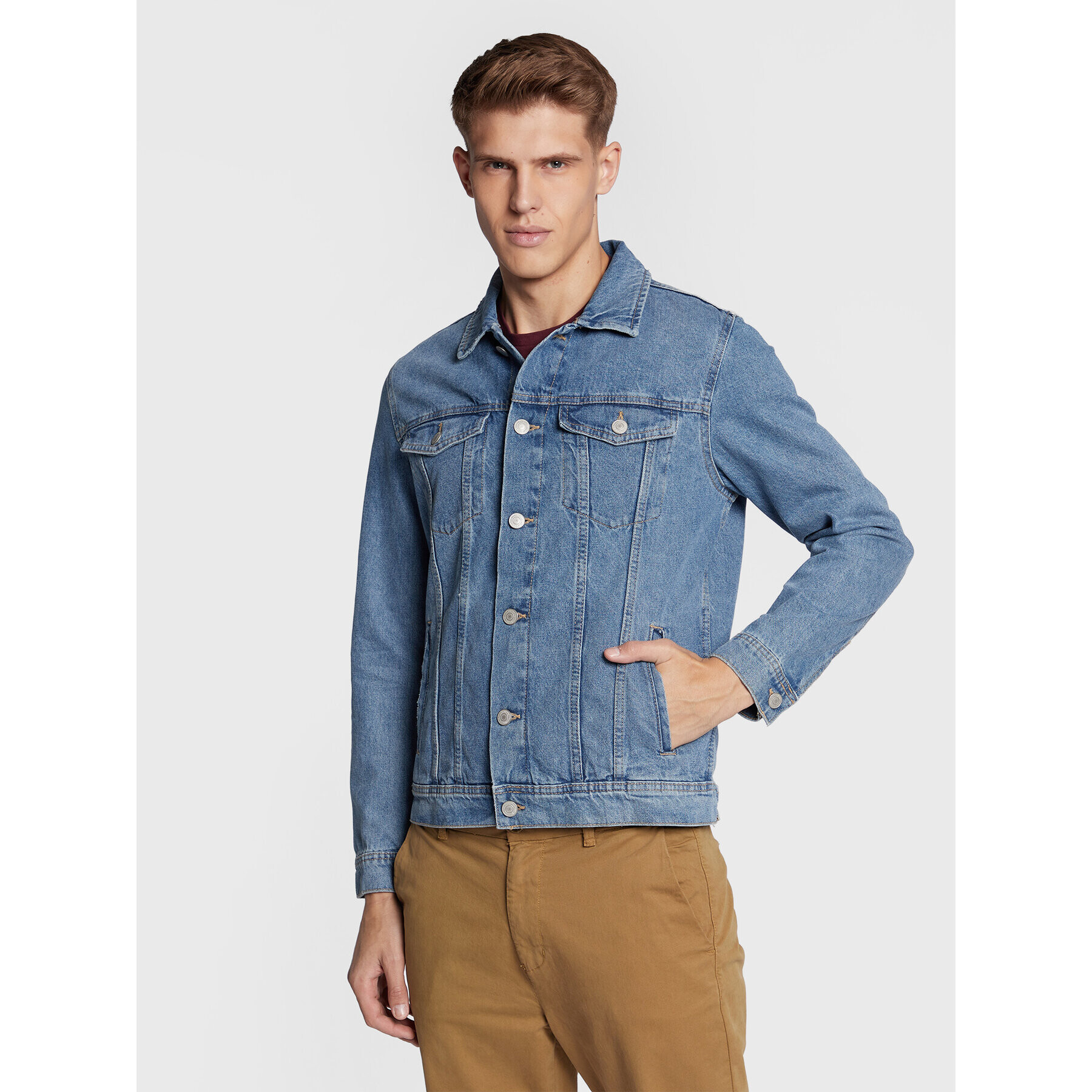 Jack&Jones Farmer kabát Jean 12212801 Kék Regular Fit - Pepit.hu