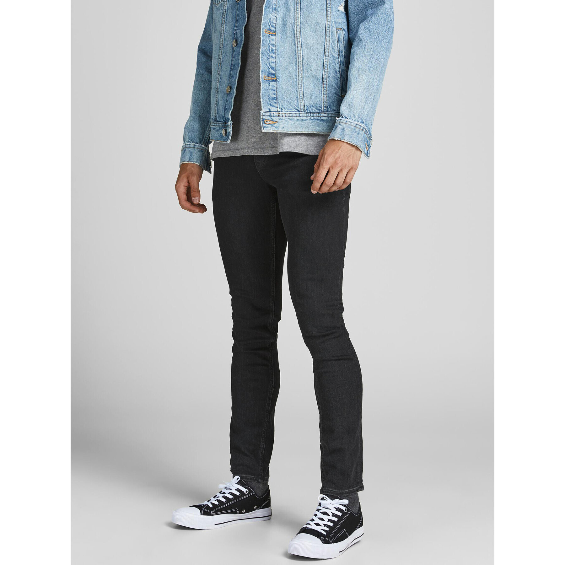 Jack&Jones Farmer Liam 12190857 Fekete Regular Fit - Pepit.hu