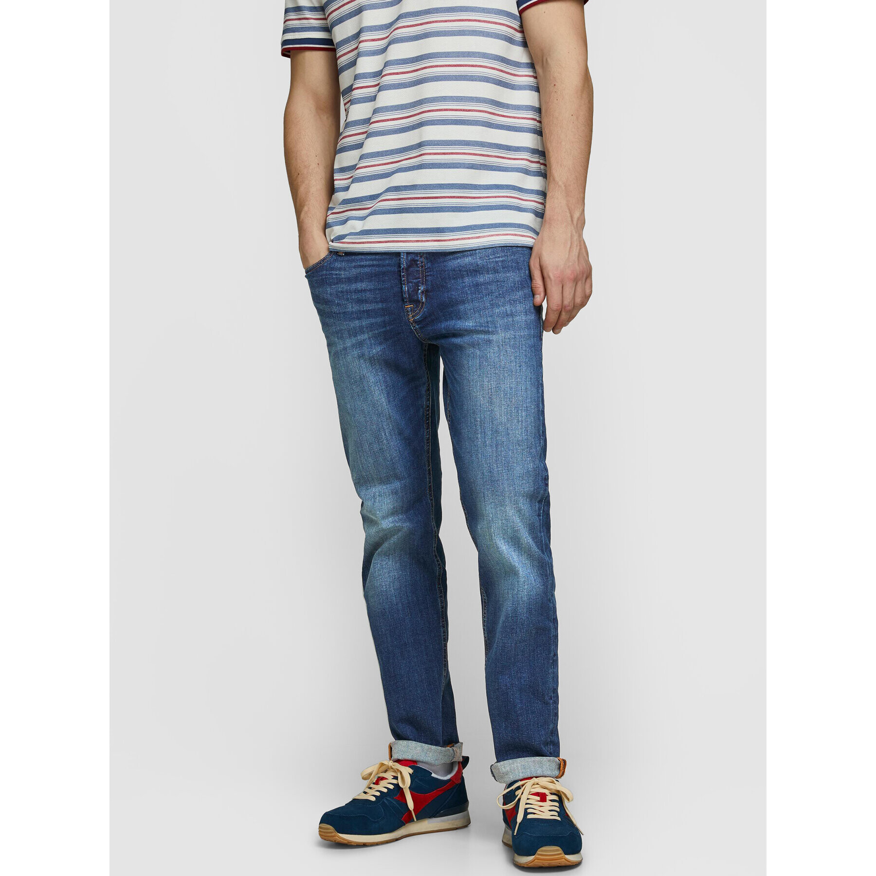 Jack&Jones Farmer Pete 12195547 Kék Skinny Fit - Pepit.hu