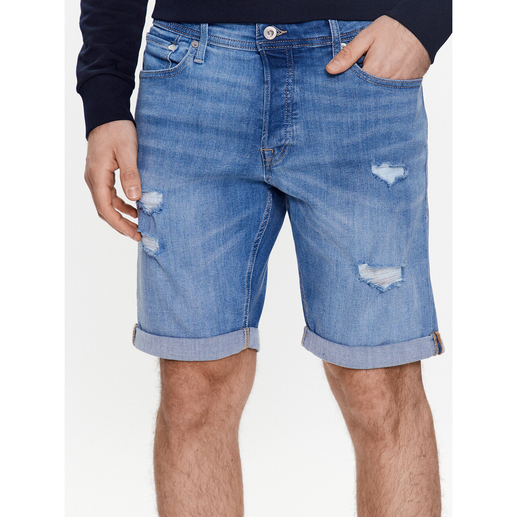 Jack&Jones Farmer rövidnadrág 12224979 Kék Regular Fit - Pepit.hu