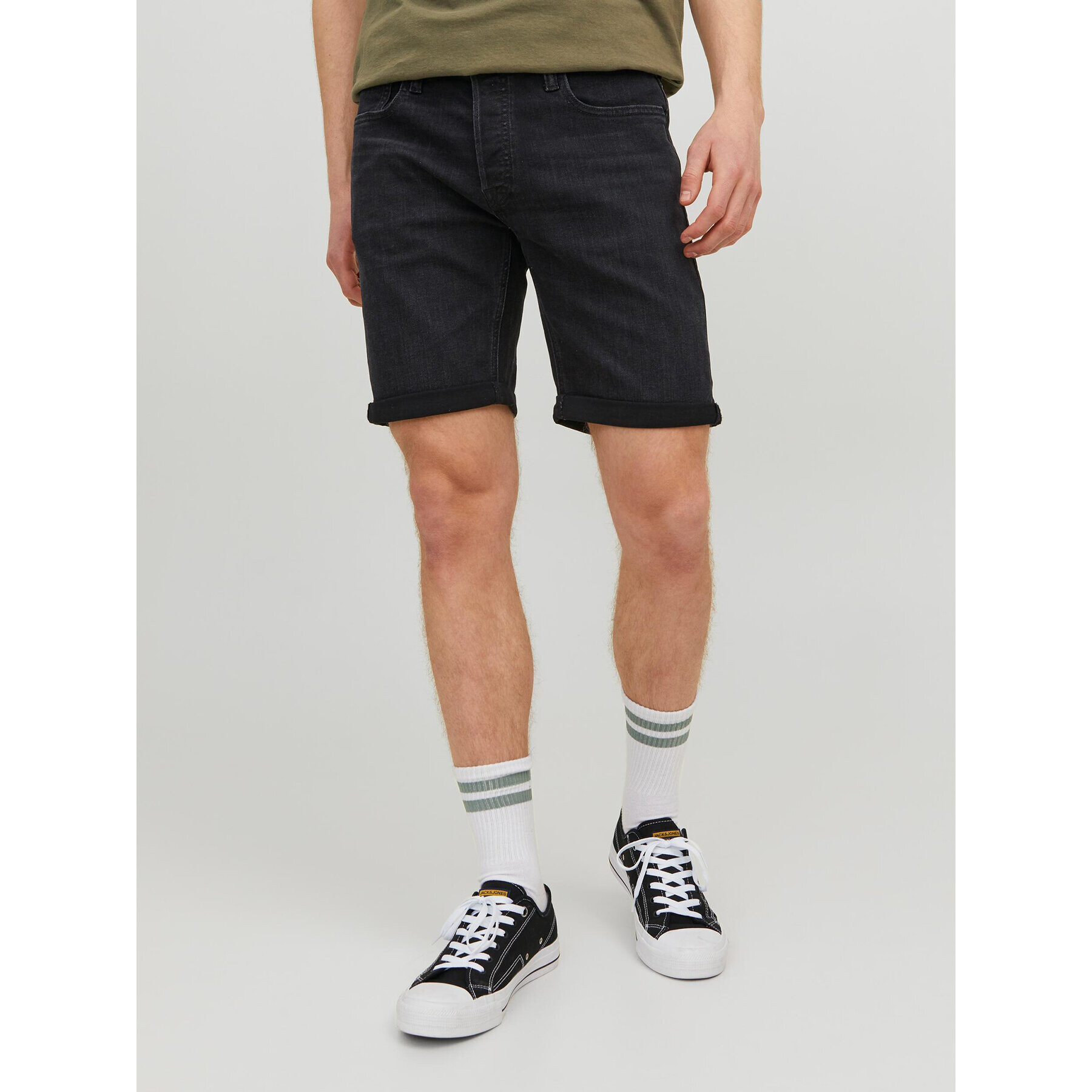 Jack&Jones Farmer rövidnadrág Rick 12228278 Fekete Regular Fit - Pepit.hu