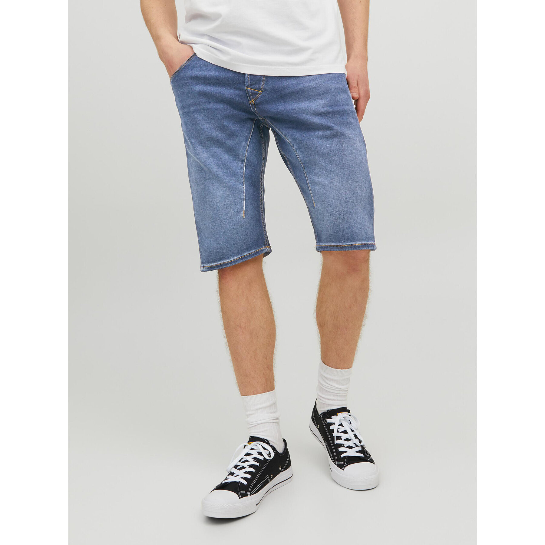 Jack&Jones Farmer rövidnadrág Cale 12223993 Sötétkék Regular Fit - Pepit.hu