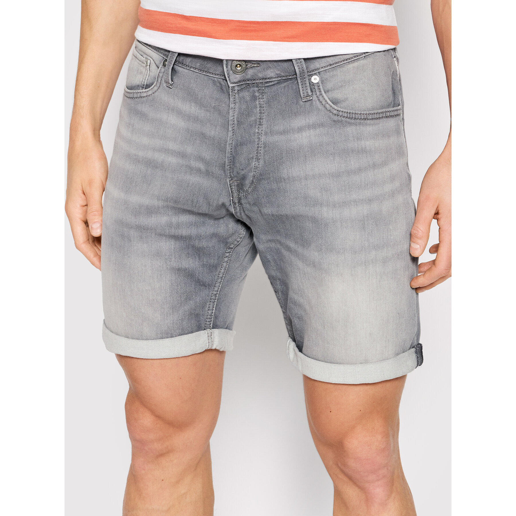 Jack&Jones Farmer rövidnadrág Rick 12201696 Szürke Regular Fit - Pepit.hu