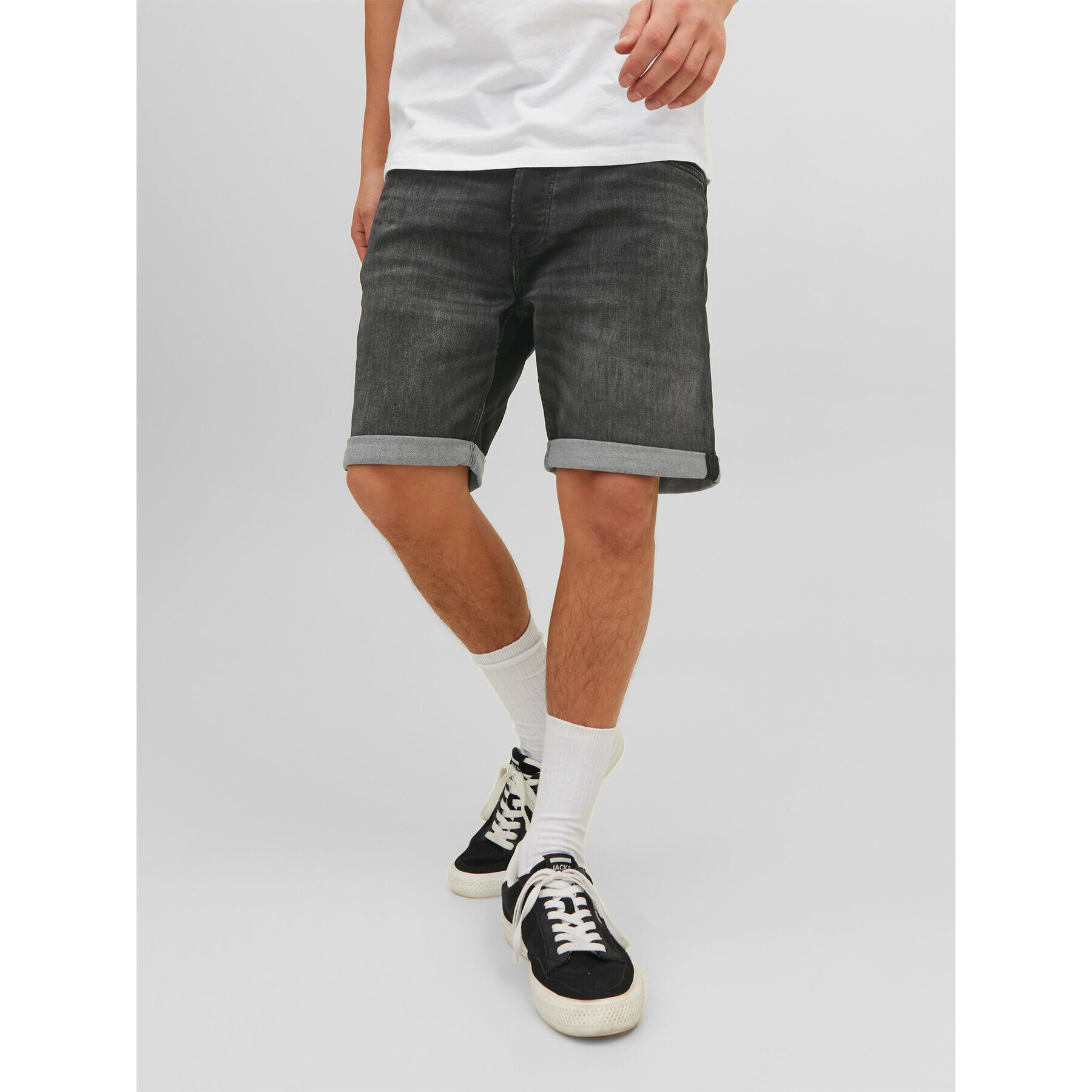 Jack&Jones Farmer rövidnadrág Rick 12223681 Szürke Regular Fit - Pepit.hu