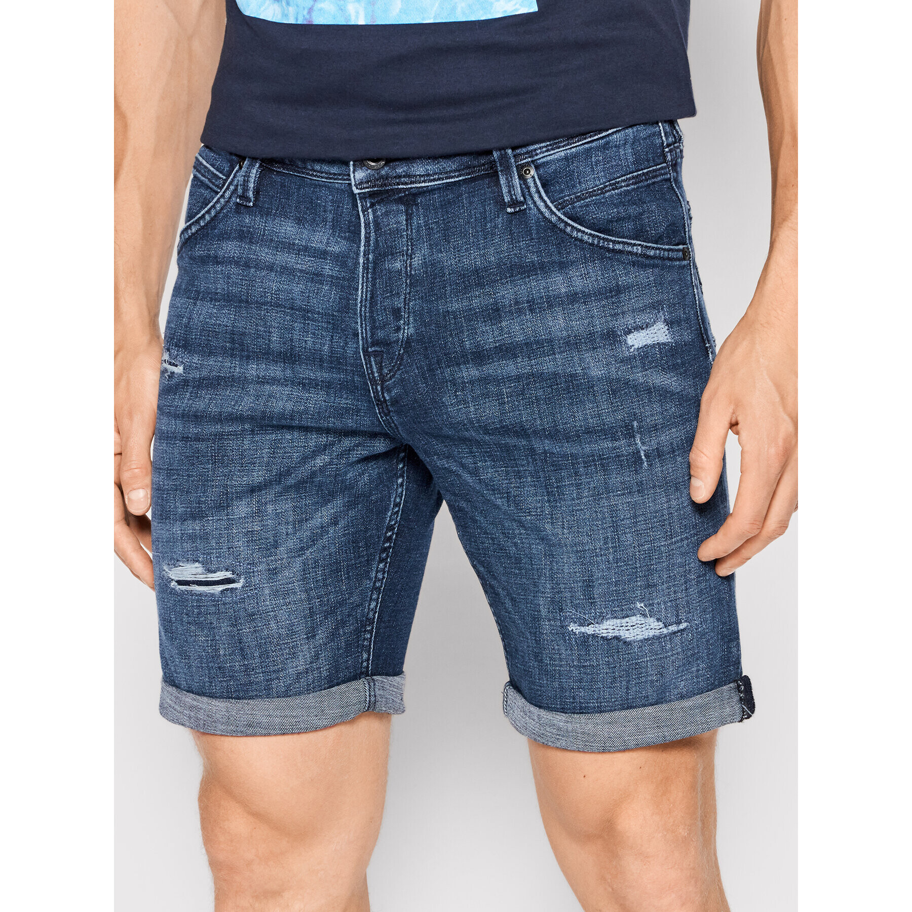 Jack&Jones Farmer rövidnadrág Rick Fox 12201632 Sötétkék Regular Fit - Pepit.hu