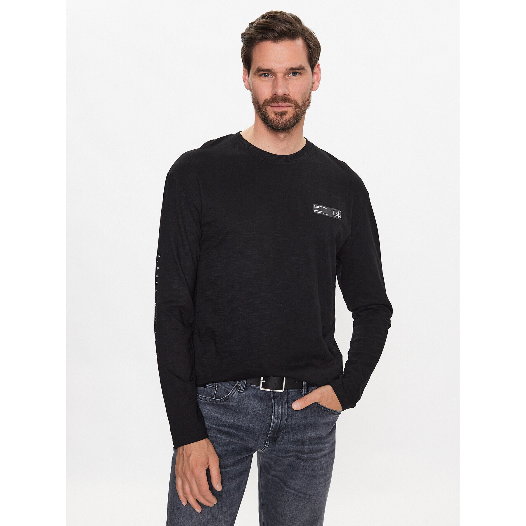 Jack&Jones Hosszú ujjú Navigator 12229680 Fekete Relaxed Fit - Pepit.hu