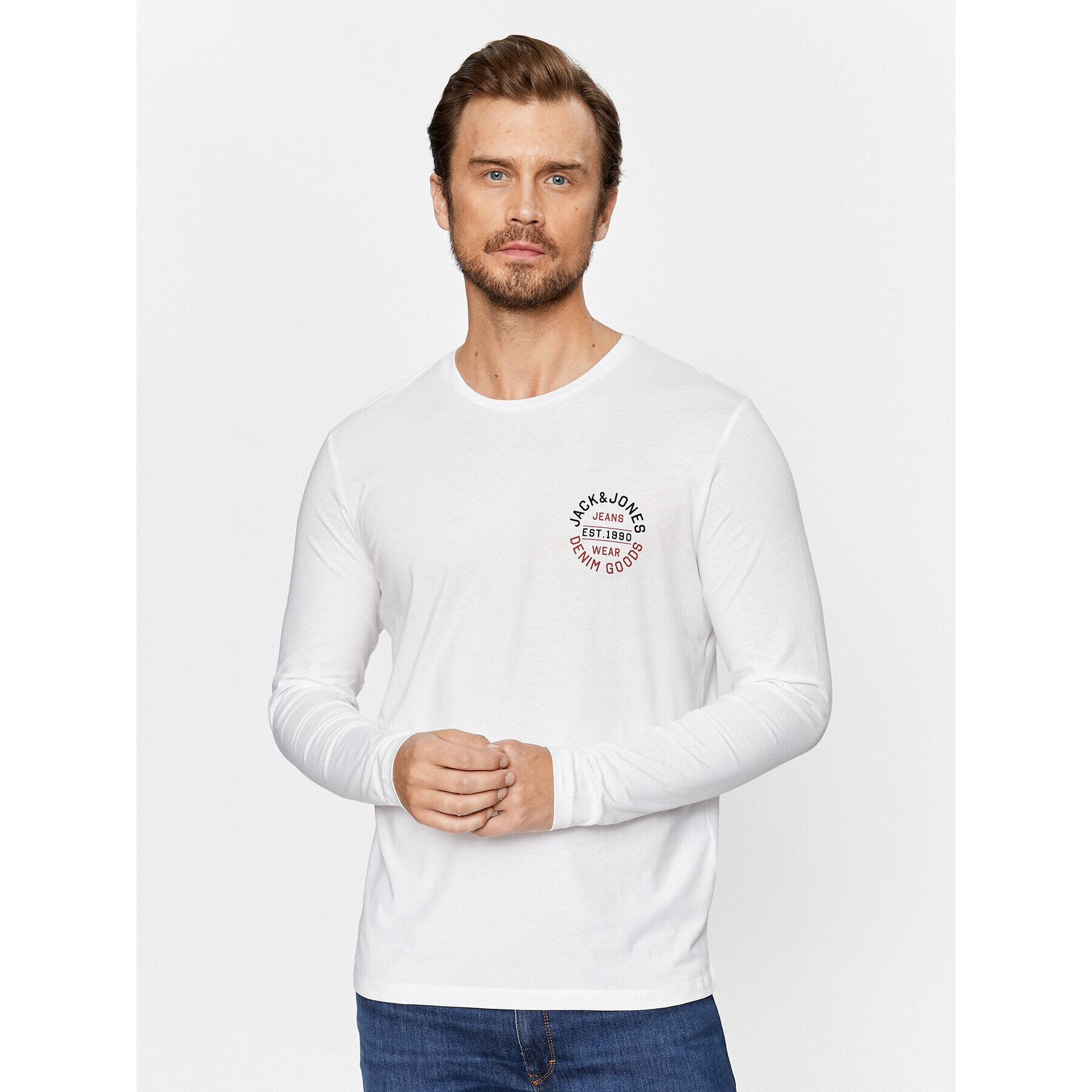 Jack&Jones Hosszú ujjú 12235747 Fehér Regular Fit - Pepit.hu