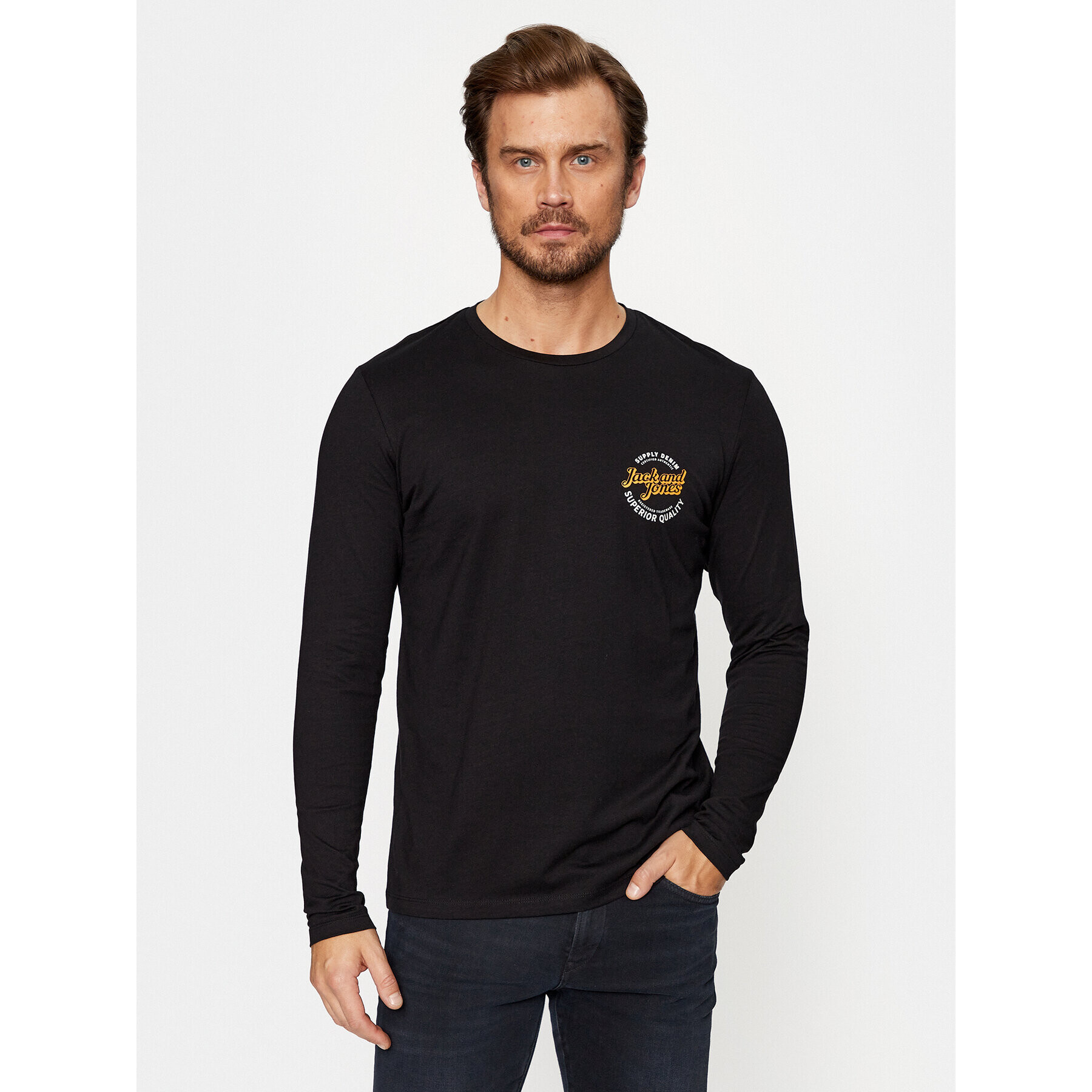 Jack&Jones Hosszú ujjú 12235747 Fekete Regular Fit - Pepit.hu