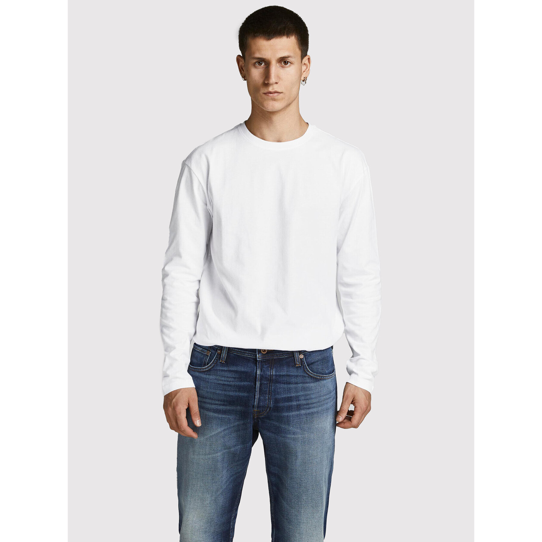 Jack&Jones Hosszú ujjú Noa 12190128 Fehér Loose Leg - Pepit.hu