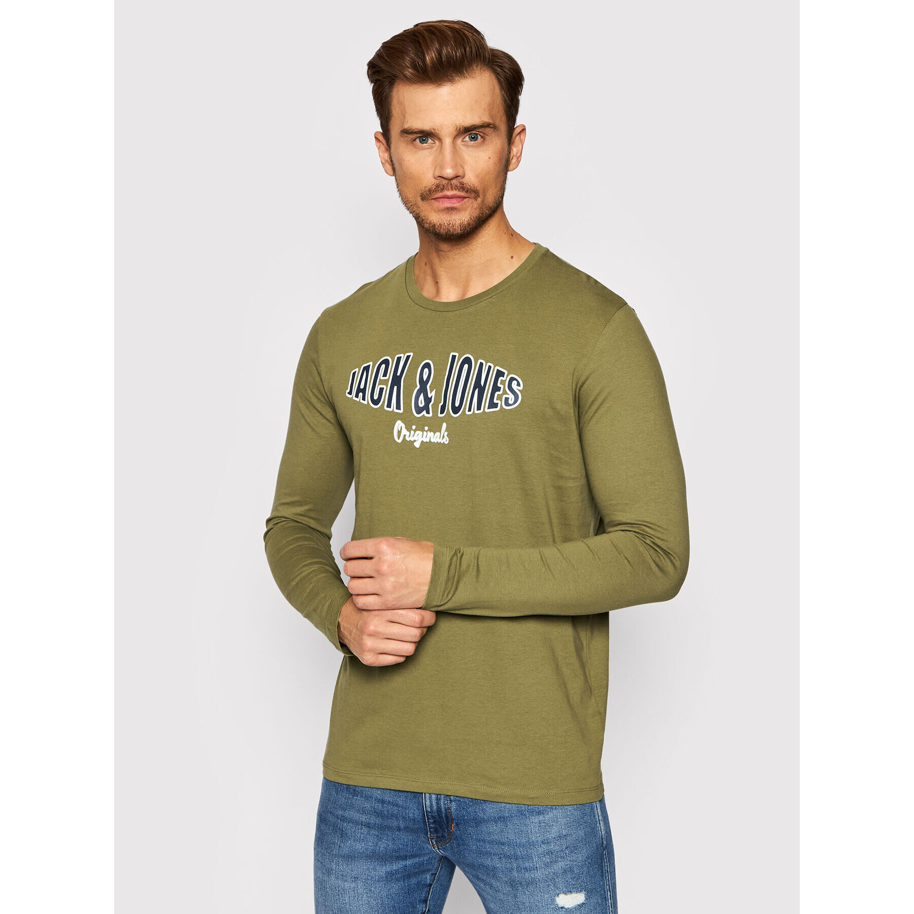 Jack&Jones Hosszú ujjú Olive 12196533 Zöld Standard Fit - Pepit.hu