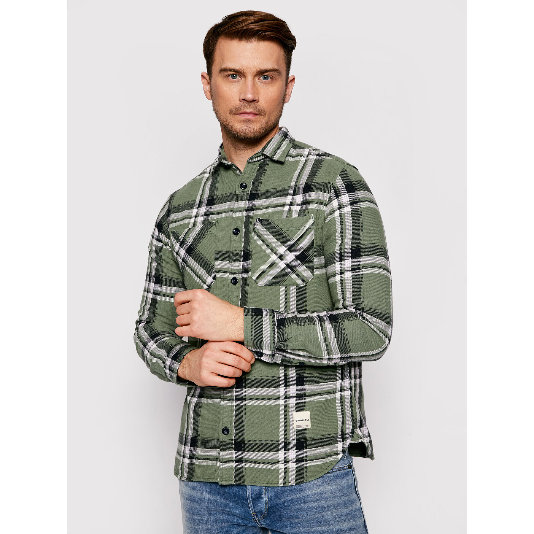 Jack&Jones Ing Finder 12183581 Zöld Regular Fit - Pepit.hu