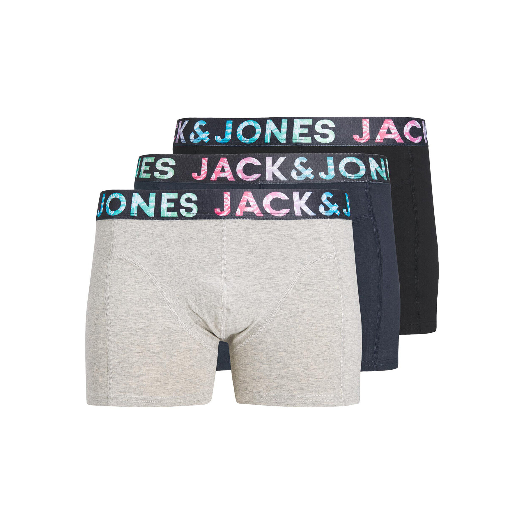 Jack&Jones Junior 3 darab boxer 12235315 Fekete - Pepit.hu