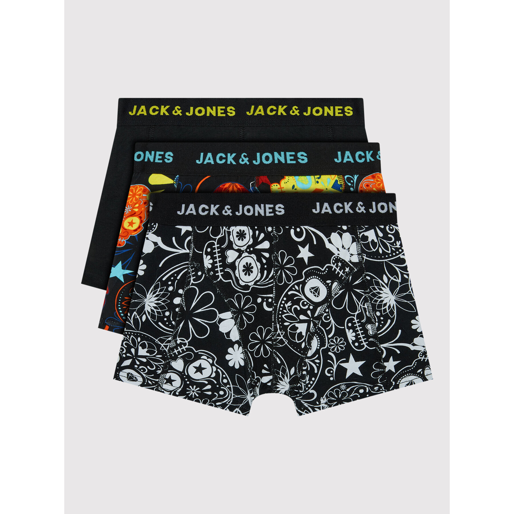 Jack&Jones Junior 3 darab boxer Sugar 12189220 Fekete - Pepit.hu