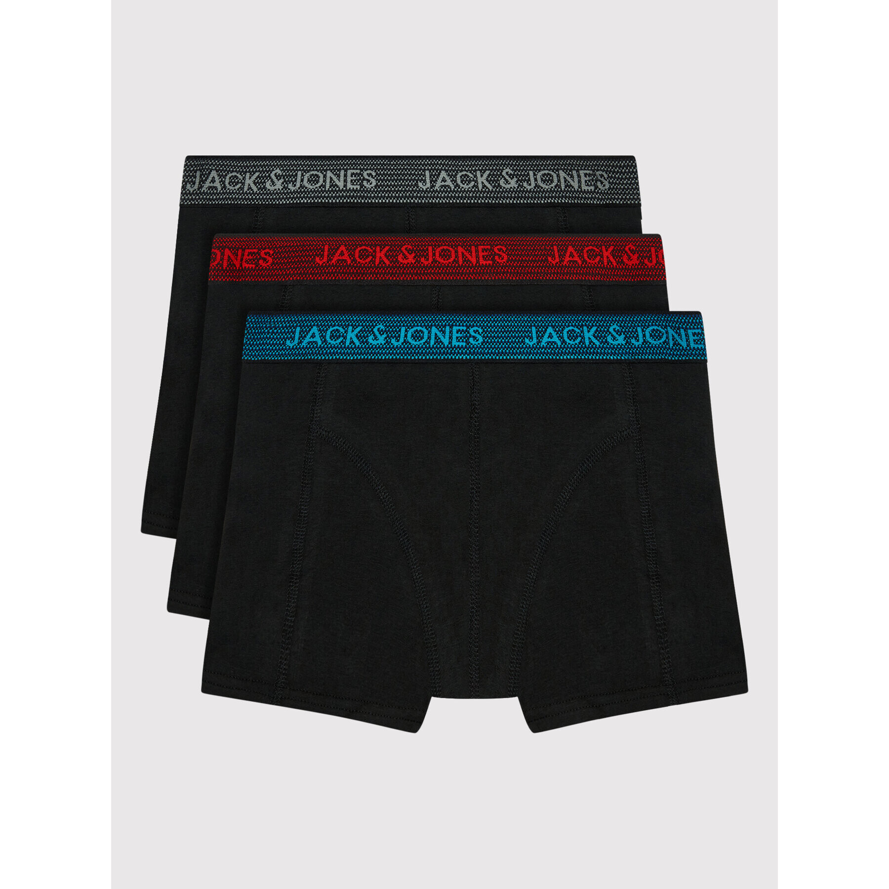 Jack&Jones Junior 3 darab boxer Waistband 12203513 Fekete - Pepit.hu