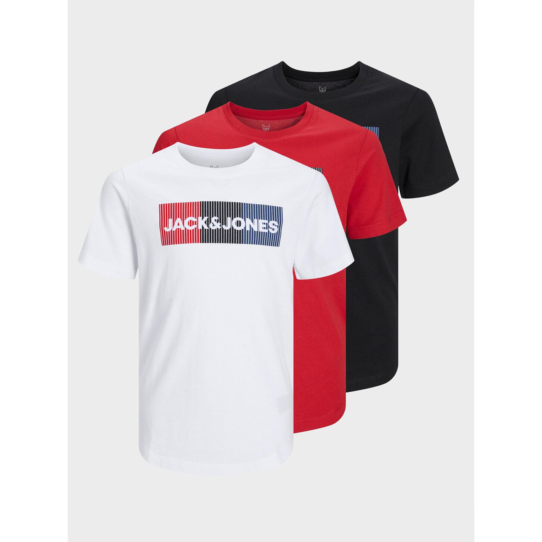 Jack&Jones Junior 3 db póló Corp 12199948 Színes Regular Fit - Pepit.hu