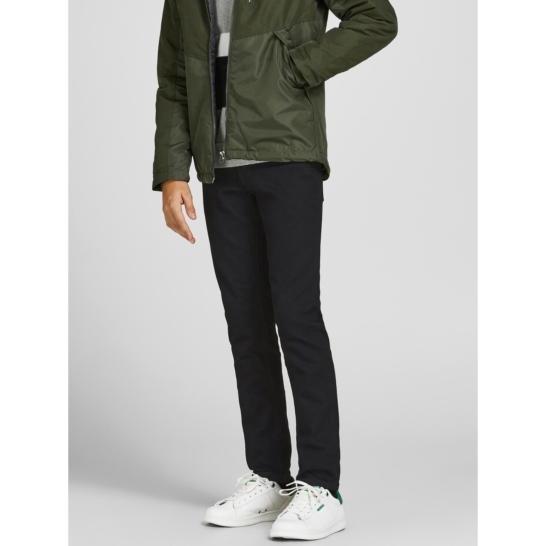 Jack&Jones Junior Farmer Glenn 12204644 Fekete Slim Fit - Pepit.hu