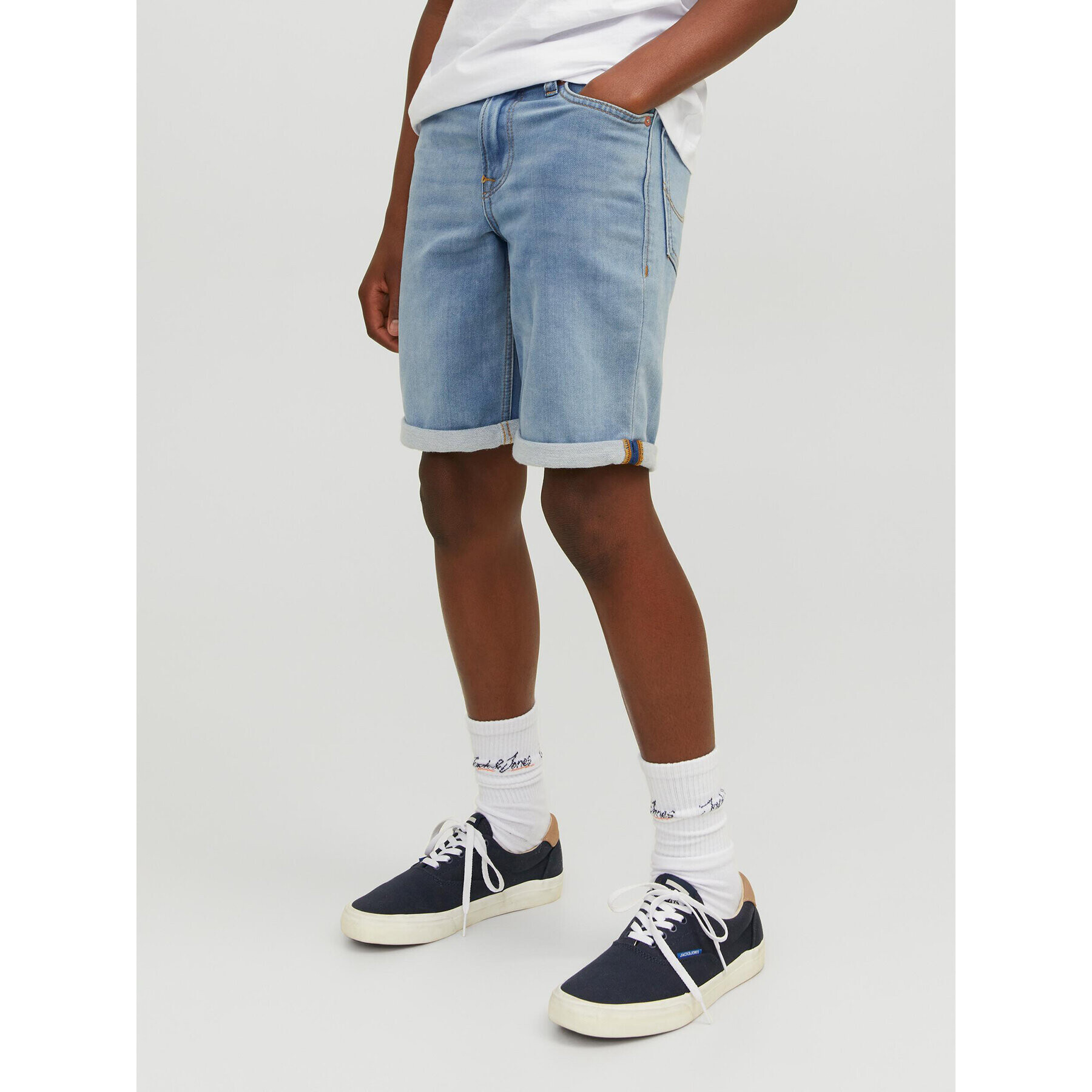 Jack&Jones Junior Farmer rövidnadrág 12224573 Kék Regular Fit - Pepit.hu