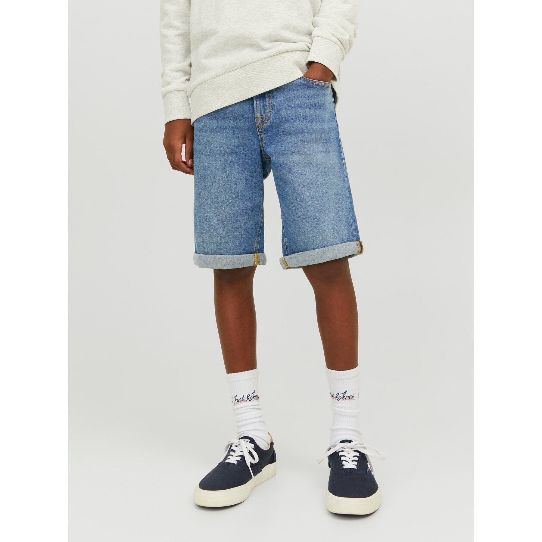 Jack&Jones Junior Farmer rövidnadrág 12225185 Kék Regular Fit - Pepit.hu