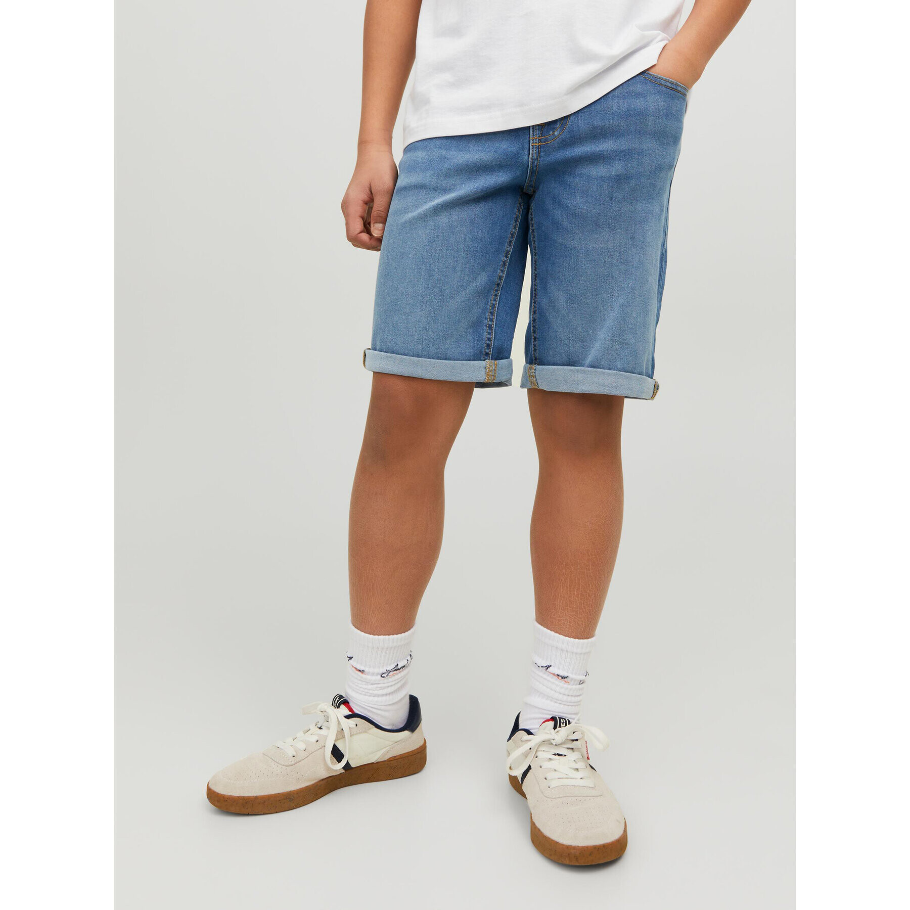 Jack&Jones Junior Farmer rövidnadrág 12230545 Kék Regular Fit - Pepit.hu