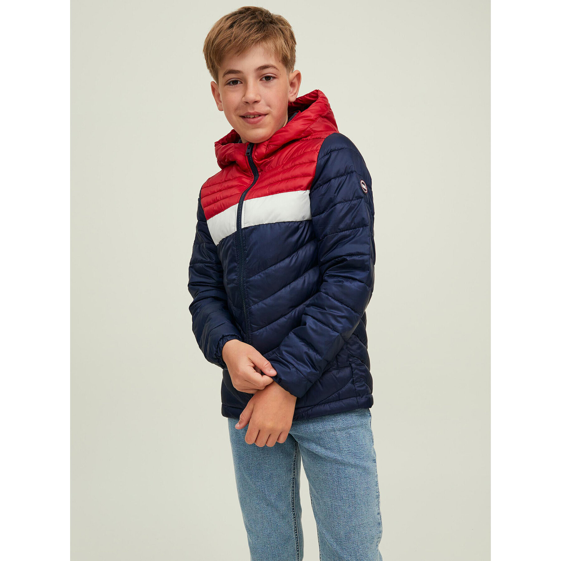 Jack&Jones Junior Pehelykabát 12212568 Sötétkék Regular Fit - Pepit.hu