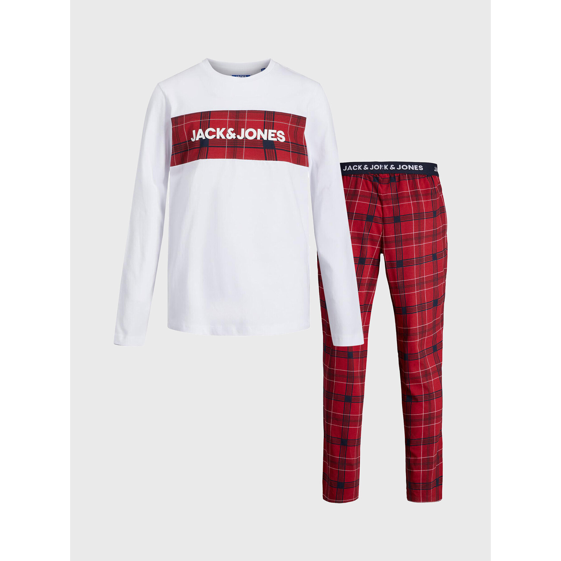 Jack&Jones Junior Pizsama Train 12228941 Piros Regular Fit - Pepit.hu