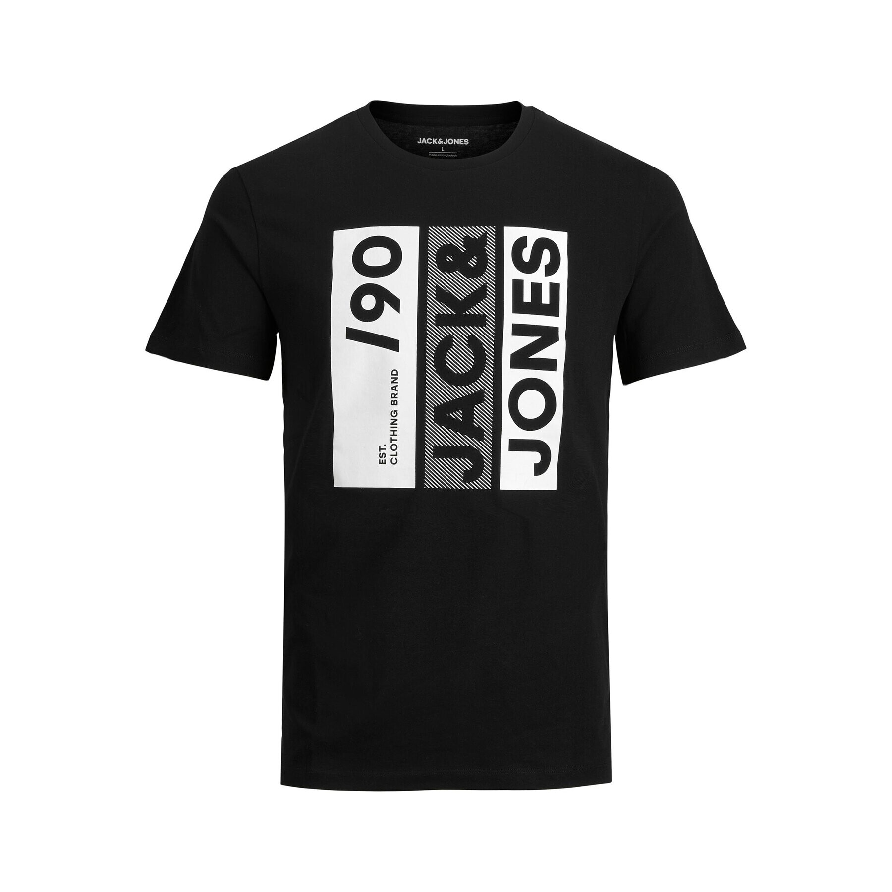 Jack&Jones Junior Póló 12224229 Fekete Regular Fit - Pepit.hu