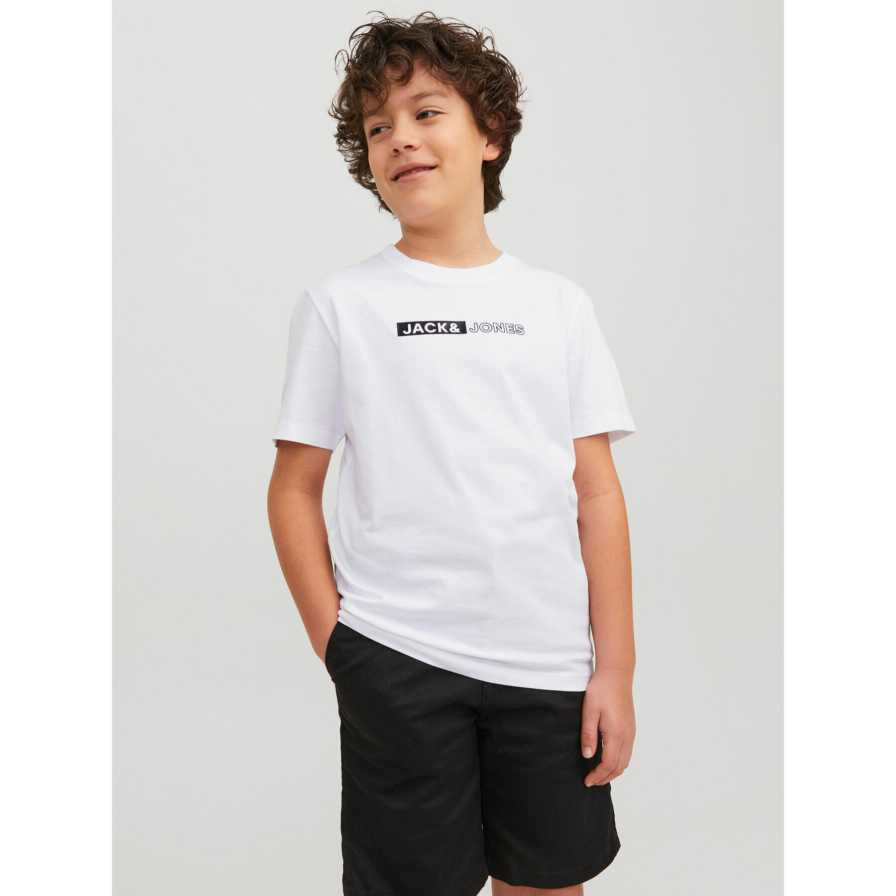 Jack&Jones Junior Póló 12225316 Fehér Regular Fit - Pepit.hu