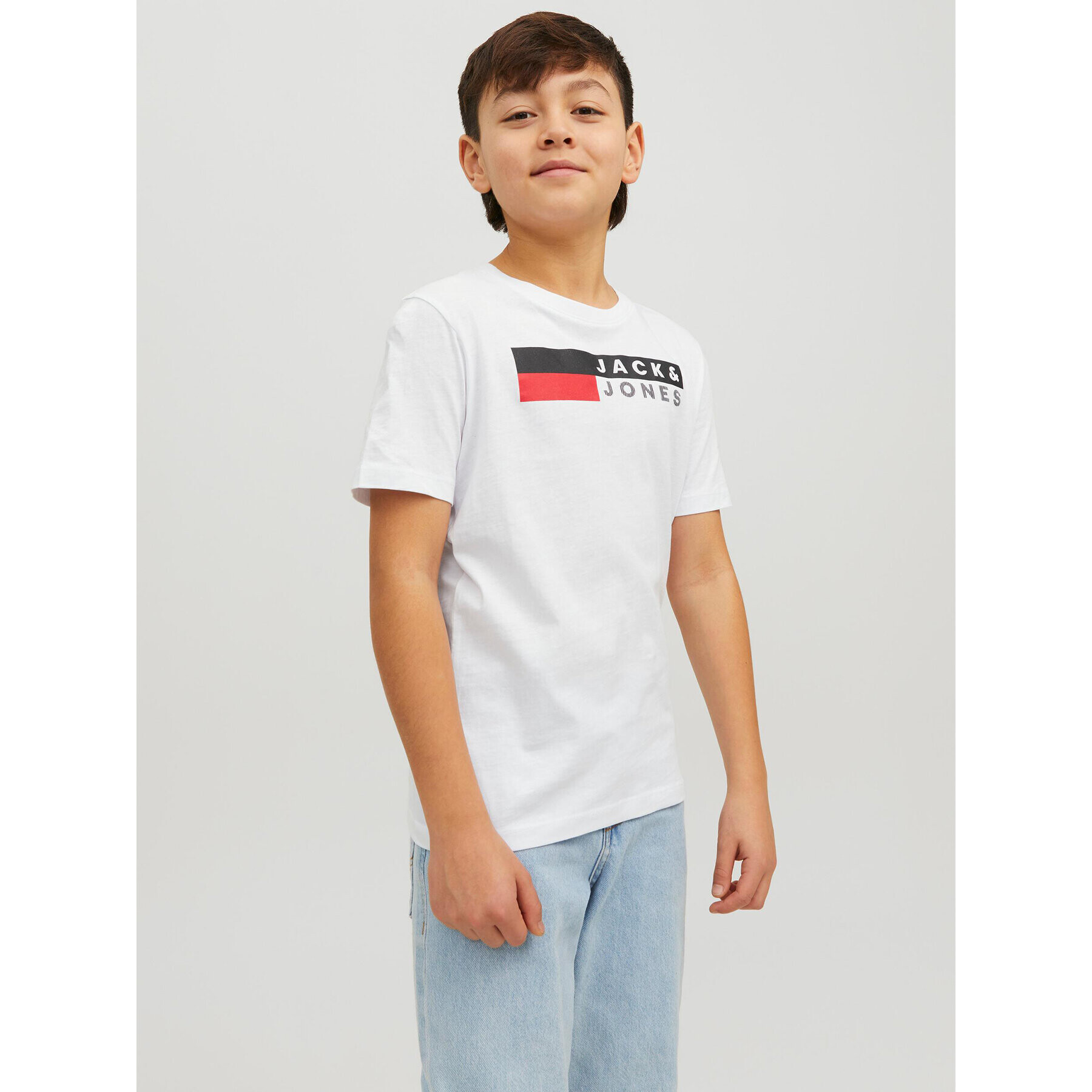 Jack&Jones Junior Póló 12231298 Fehér Regular Fit - Pepit.hu