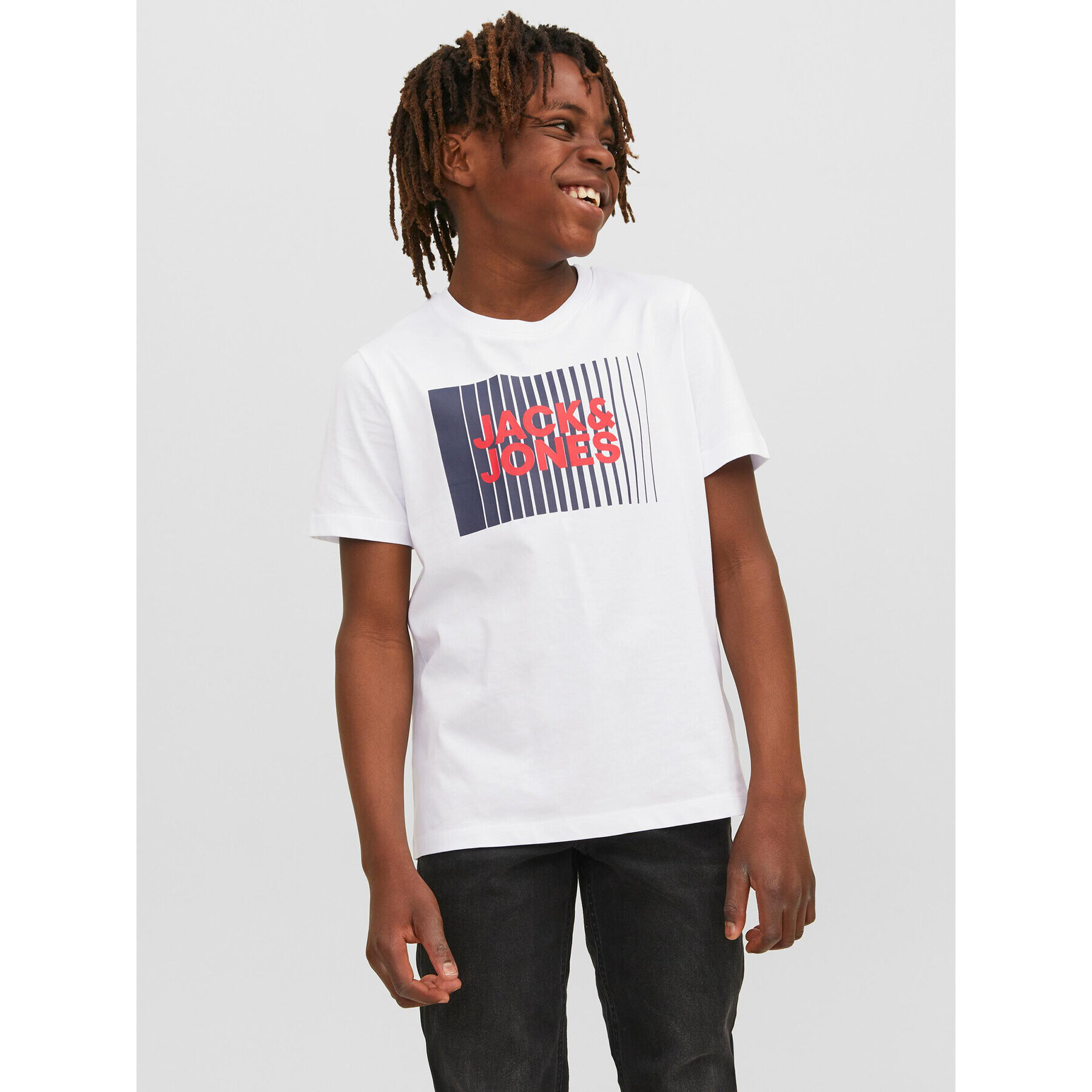 Jack&Jones Junior Póló 12237411 Fehér Regular Fit - Pepit.hu