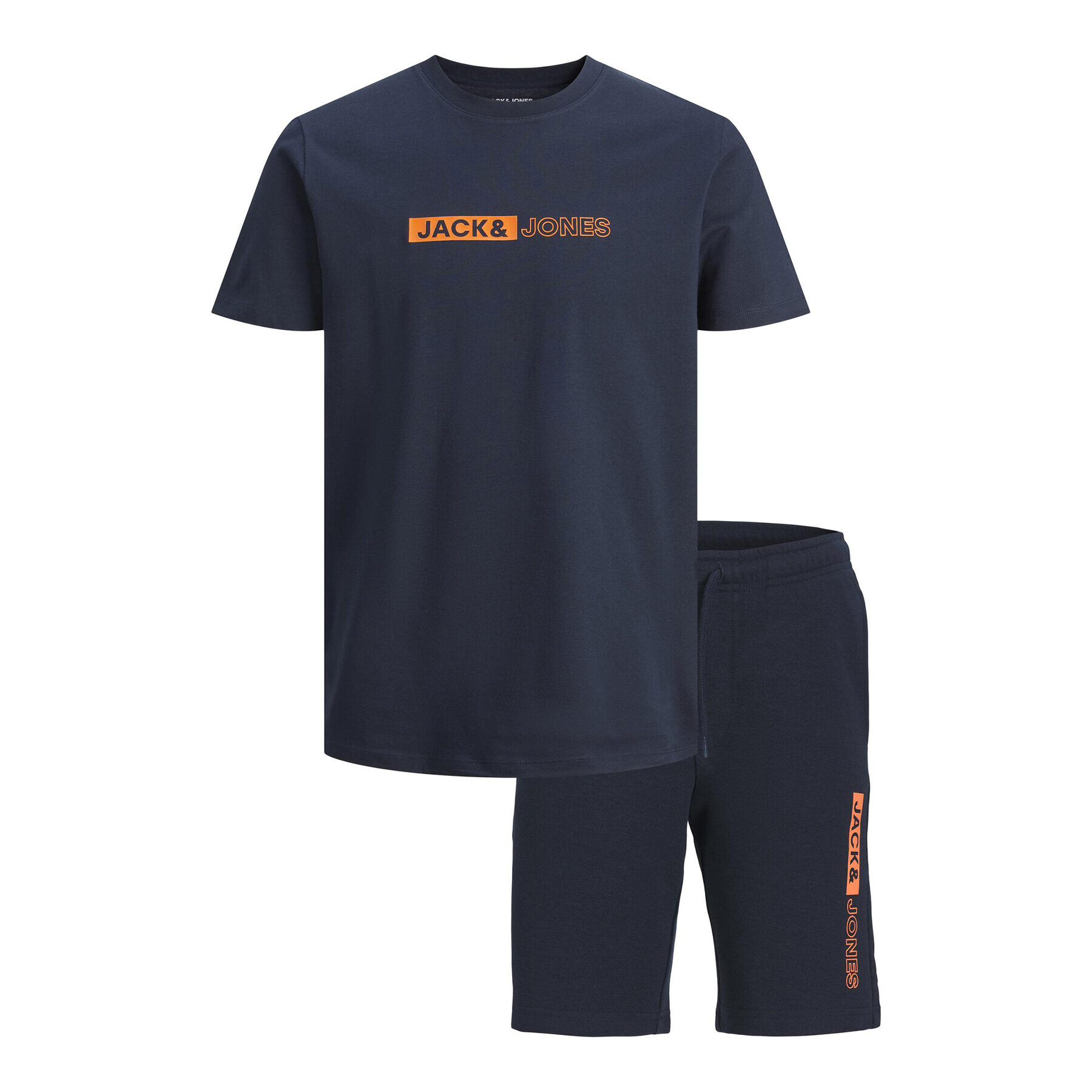 Jack&Jones Junior Póló és rövidnadrág szett 12235345 Kék Regular Fit - Pepit.hu