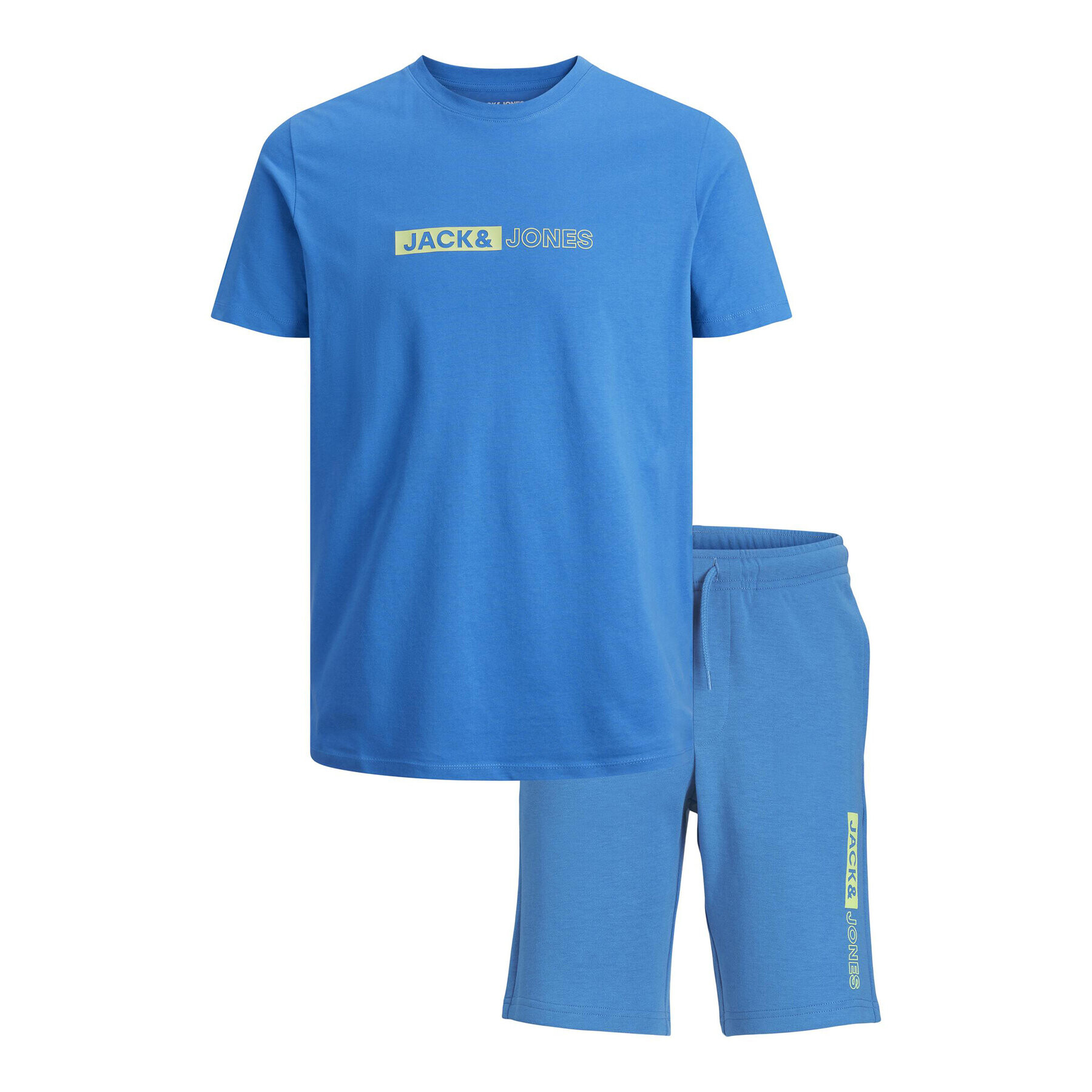 Jack&Jones Junior Póló és rövidnadrág szett 12235345 Kék Regular Fit - Pepit.hu