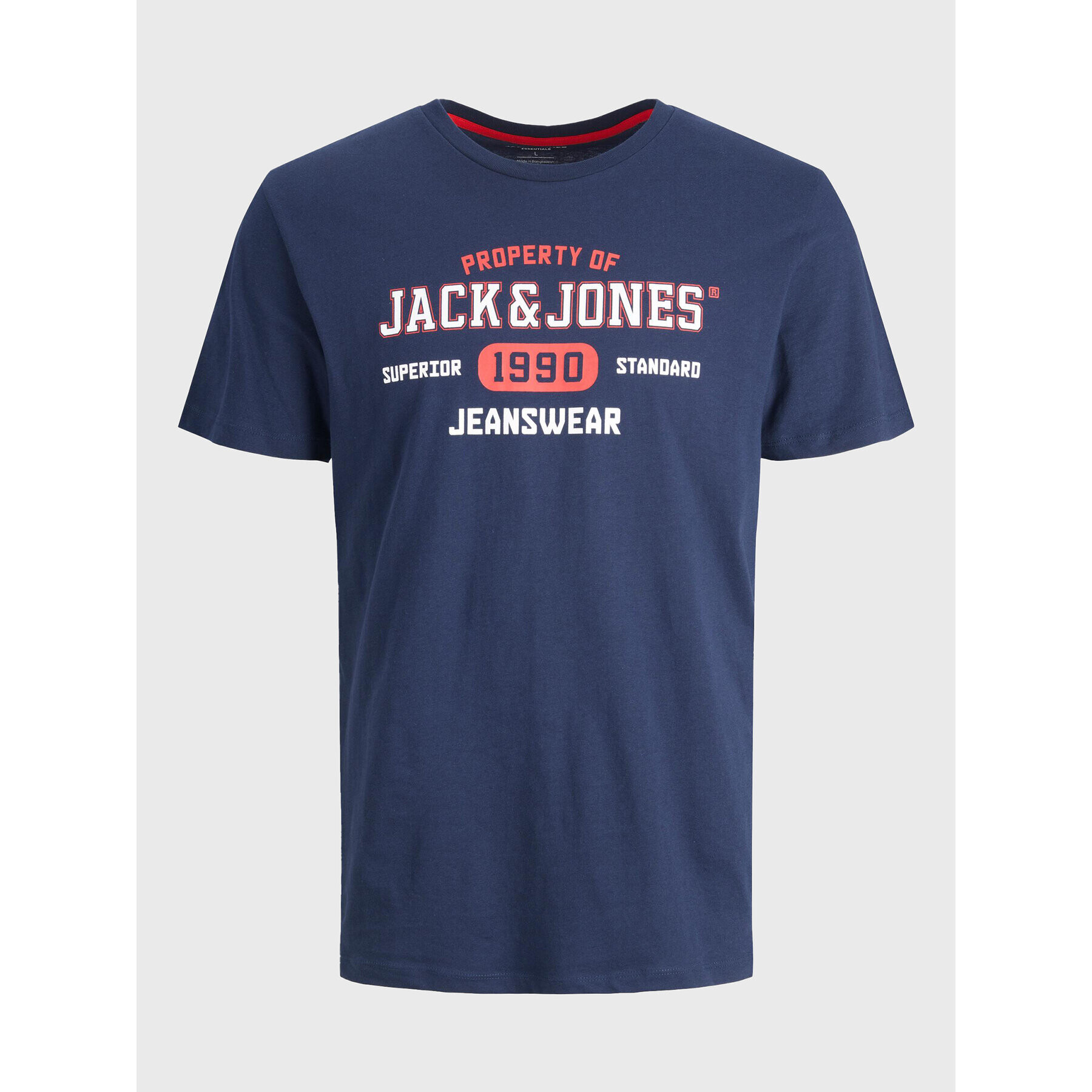 Jack&Jones Junior Póló Stamp 12213314 Sötétkék Regular Fit - Pepit.hu