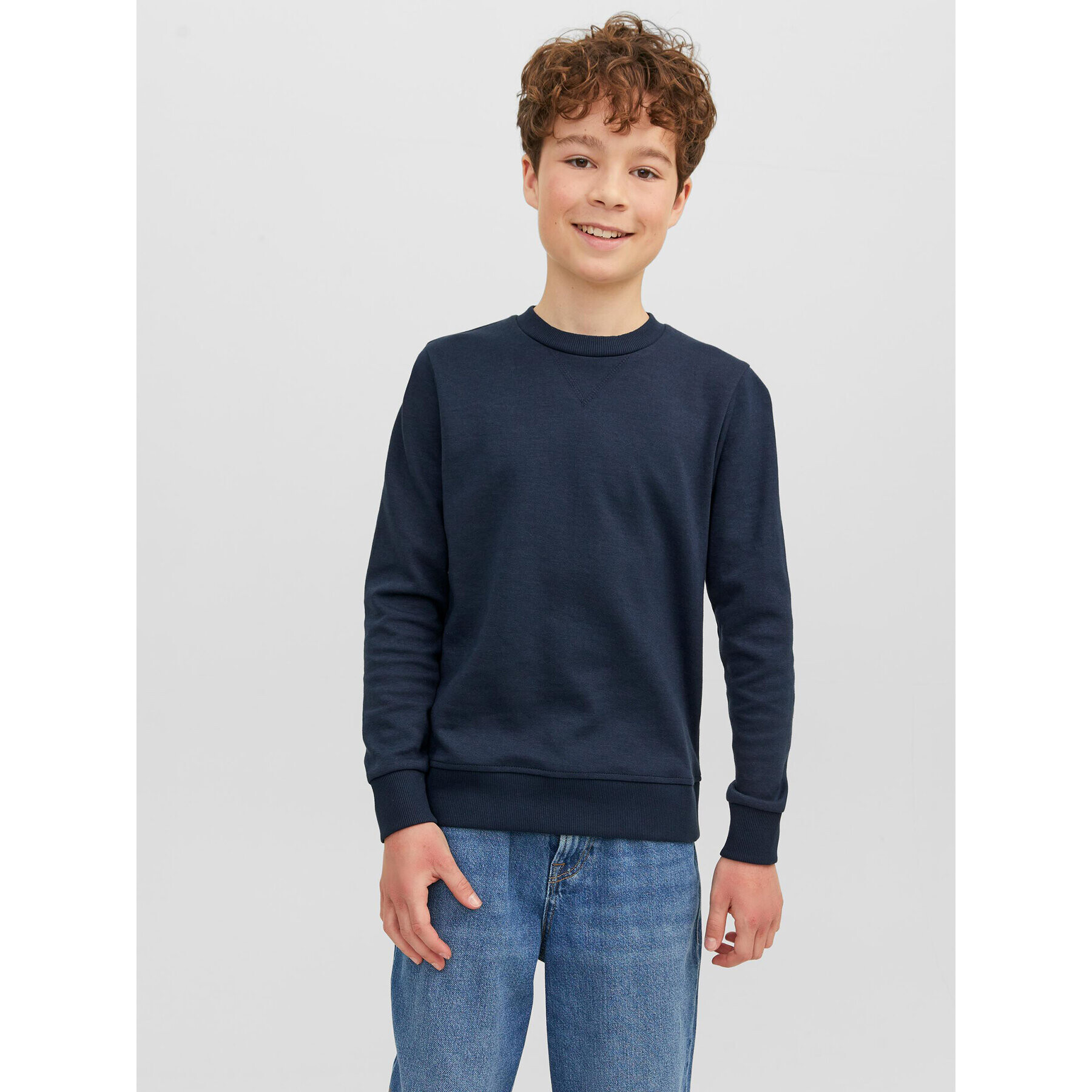 Jack&Jones Junior Pulóver 12182520 Sötétkék Regular Fit - Pepit.hu