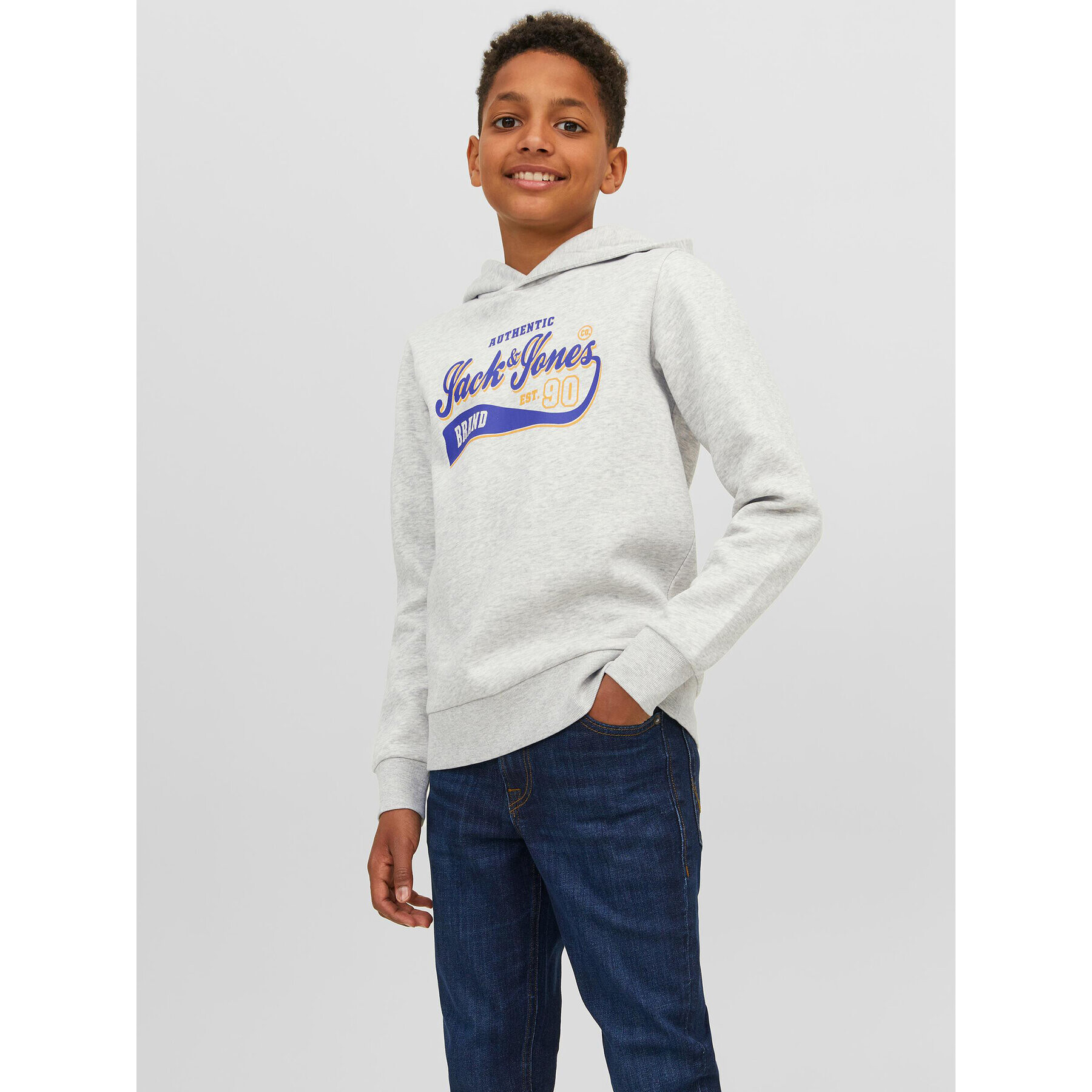 Jack&Jones Junior Pulóver 12212287 Szürke Regular Fit - Pepit.hu