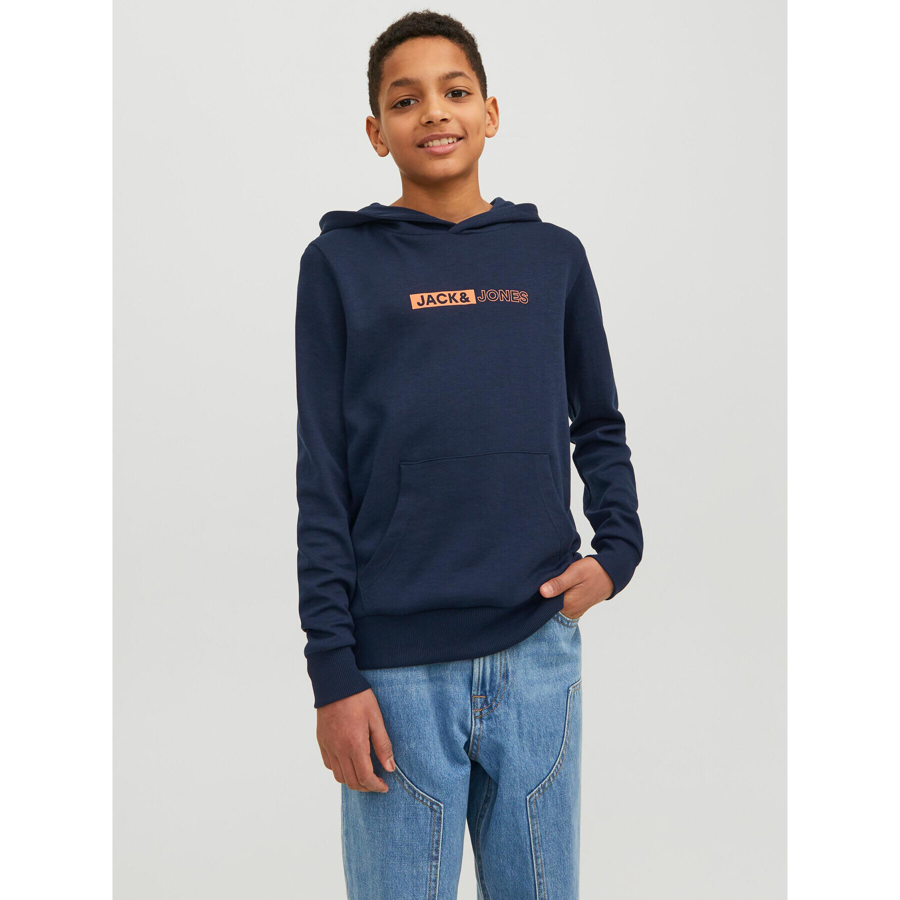 Jack&Jones Junior Pulóver 12225210 Sötétkék Regular Fit - Pepit.hu