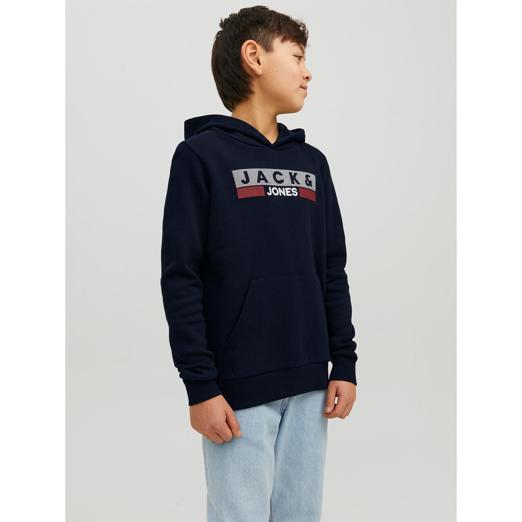 Jack&Jones Junior Pulóver 12231372 Sötétkék Regular Fit - Pepit.hu