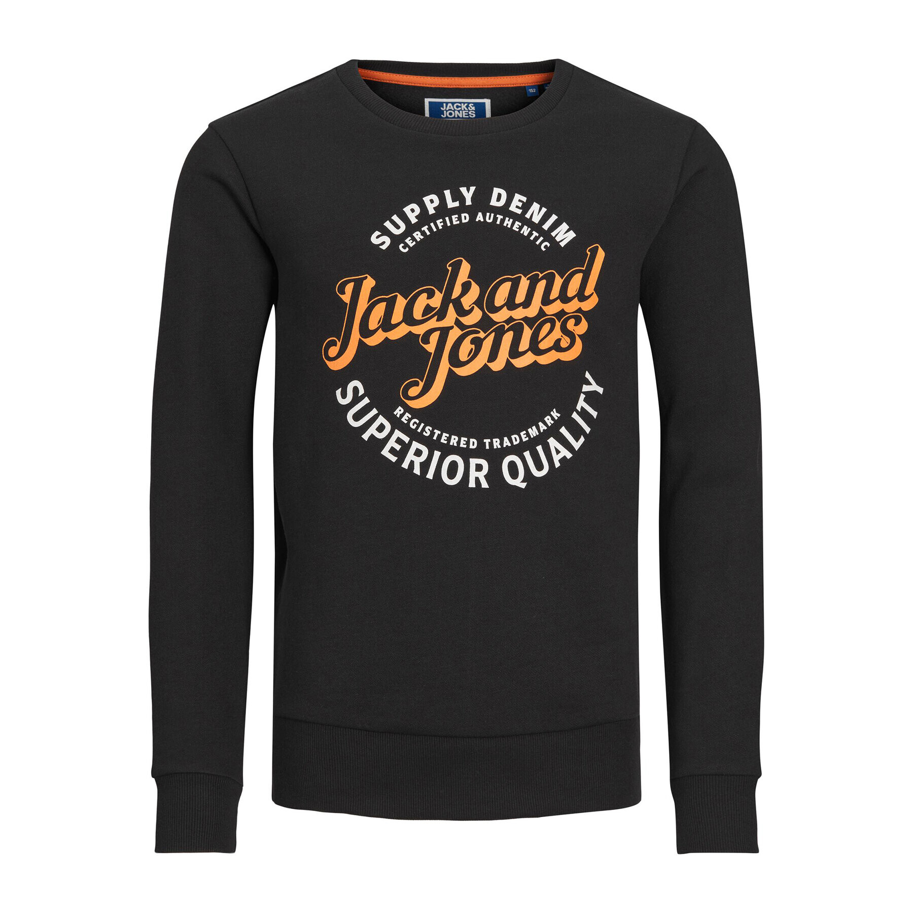 Jack&Jones Junior Pulóver 12237110 Fekete Regular Fit - Pepit.hu